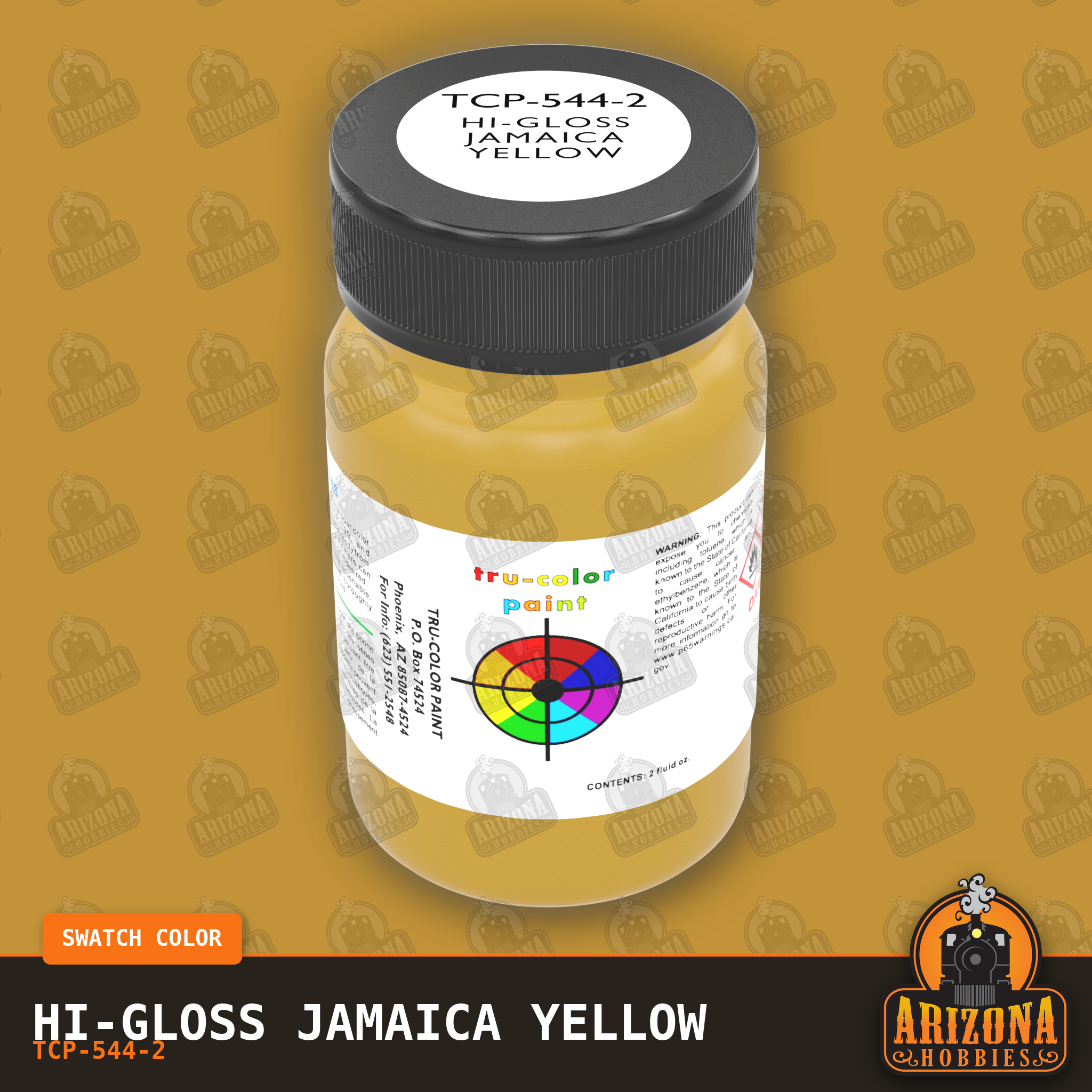 High-Gloss JAMAICA YELLOW 2-oz bottle (Air-brush) Tru-Color Paint SPECIAL ORDER ONLY