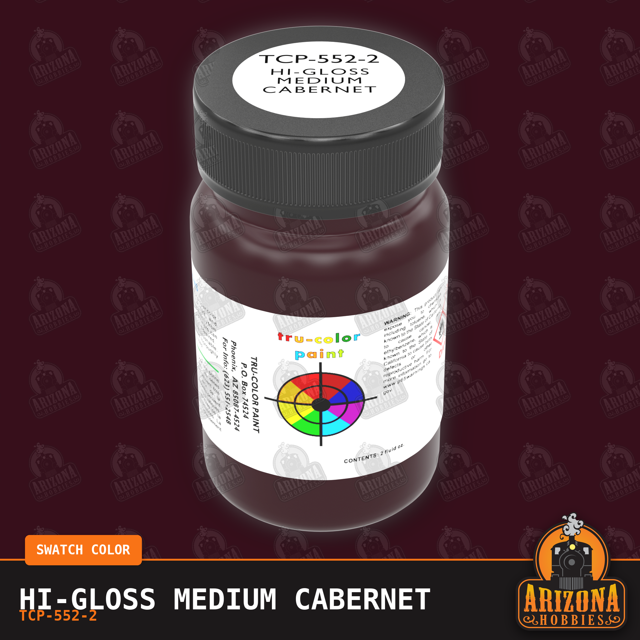 High-Gloss MEDIUM CABERNET 2-oz bottle (Air-brush) Tru-Color Paint SPECIAL ORDER ONLY