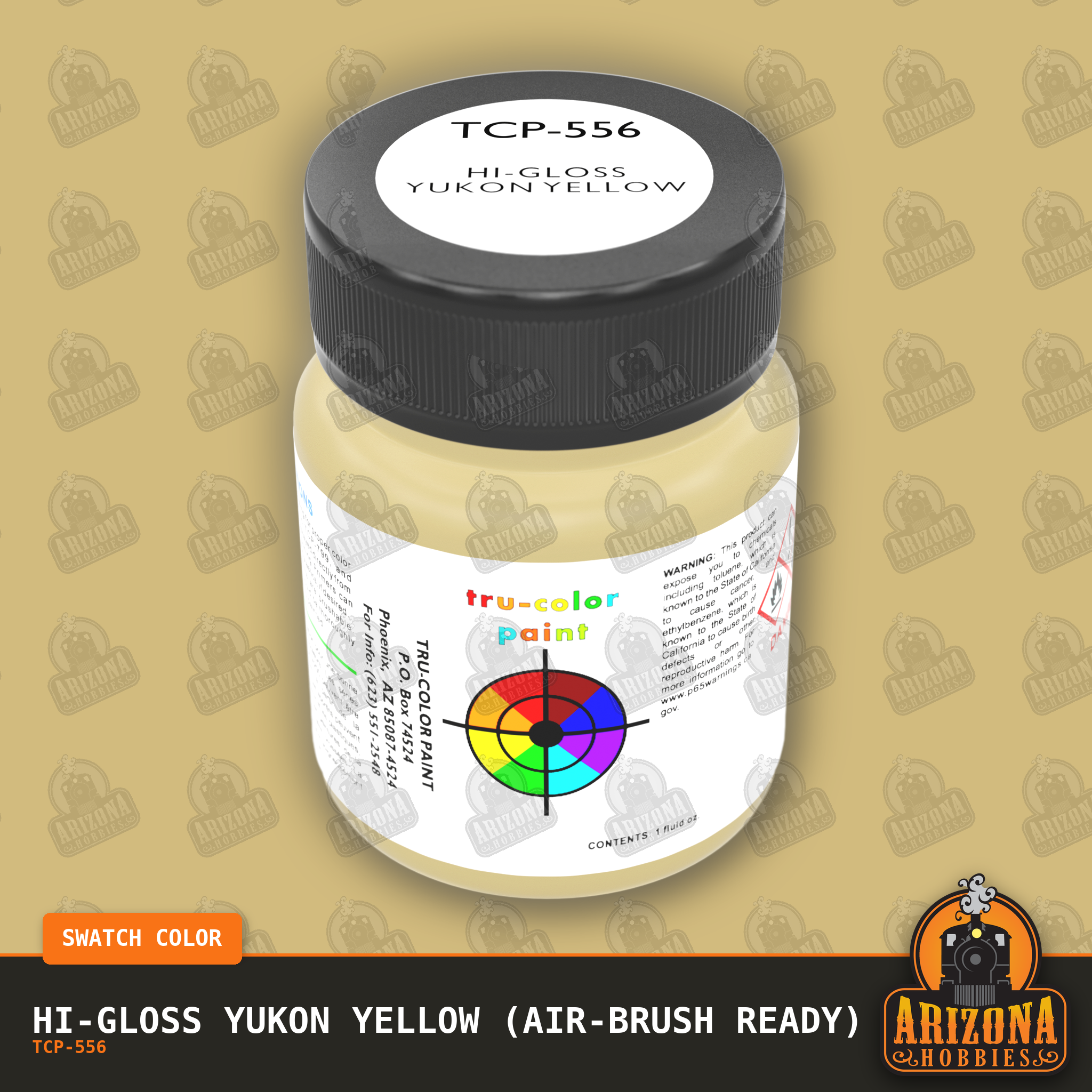 High-Gloss YUKON YELLOW 1-oz bottle (Air-brush) Tru-Color Paint