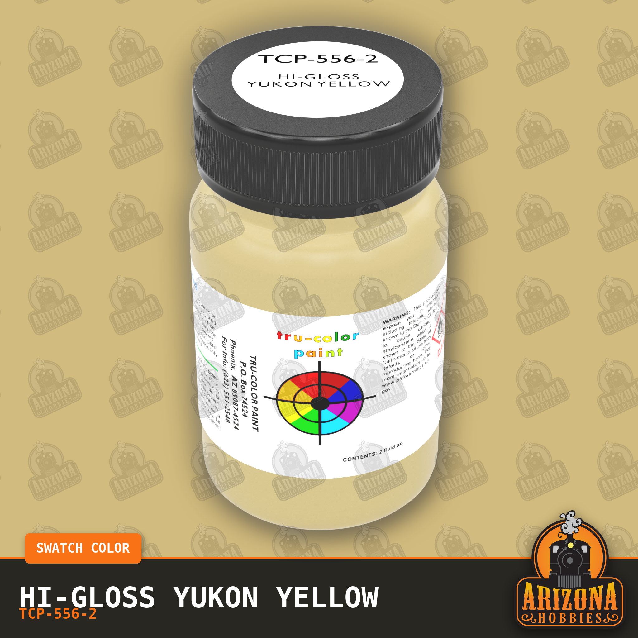 High-Gloss YUKON YELLOW 2-oz bottle (Air-brush) Tru-Color Paint SPECIAL ORDER ONLY