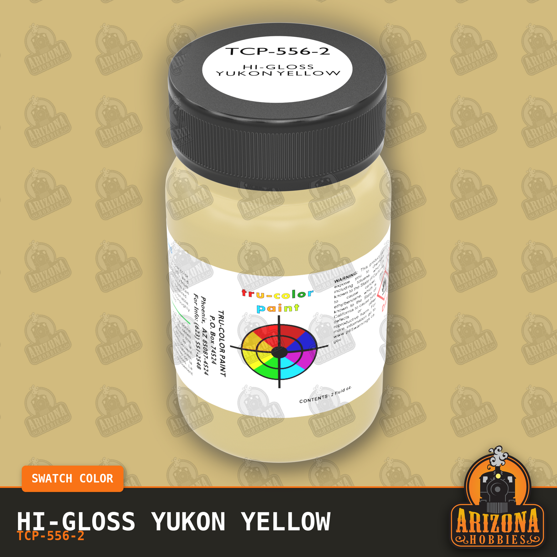 High-Gloss YUKON YELLOW 2-oz bottle (Air-brush) Tru-Color Paint SPECIAL ORDER ONLY