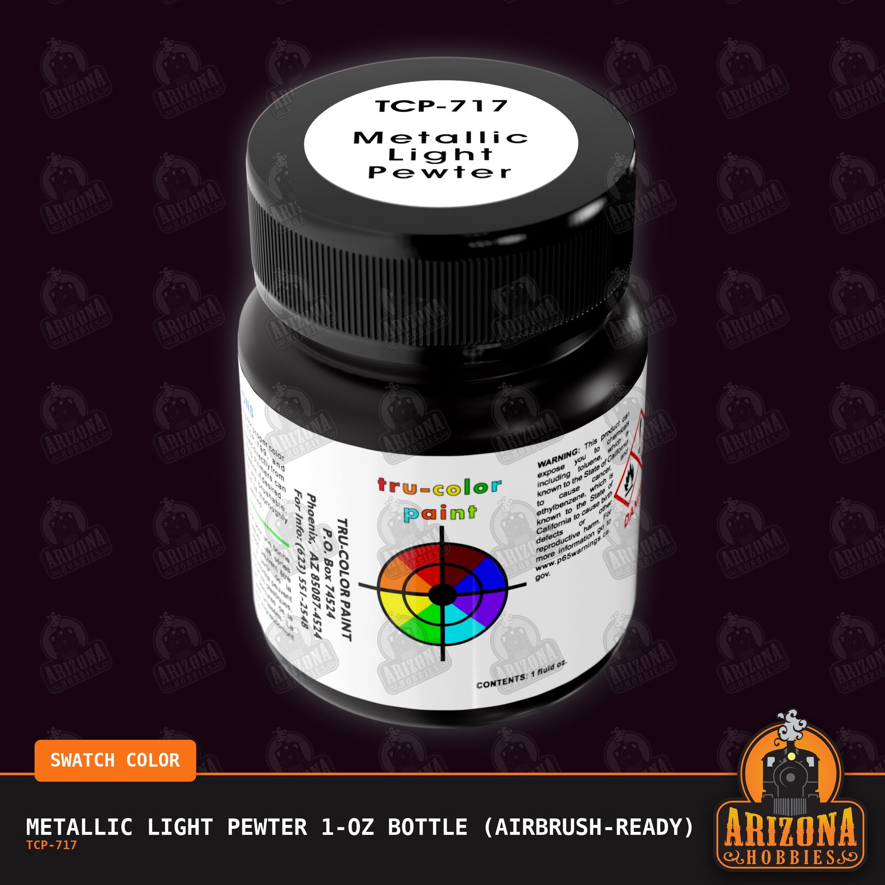 Metallic LIGHT PEWTER 1-oz bottle (Airbrush-ready)
