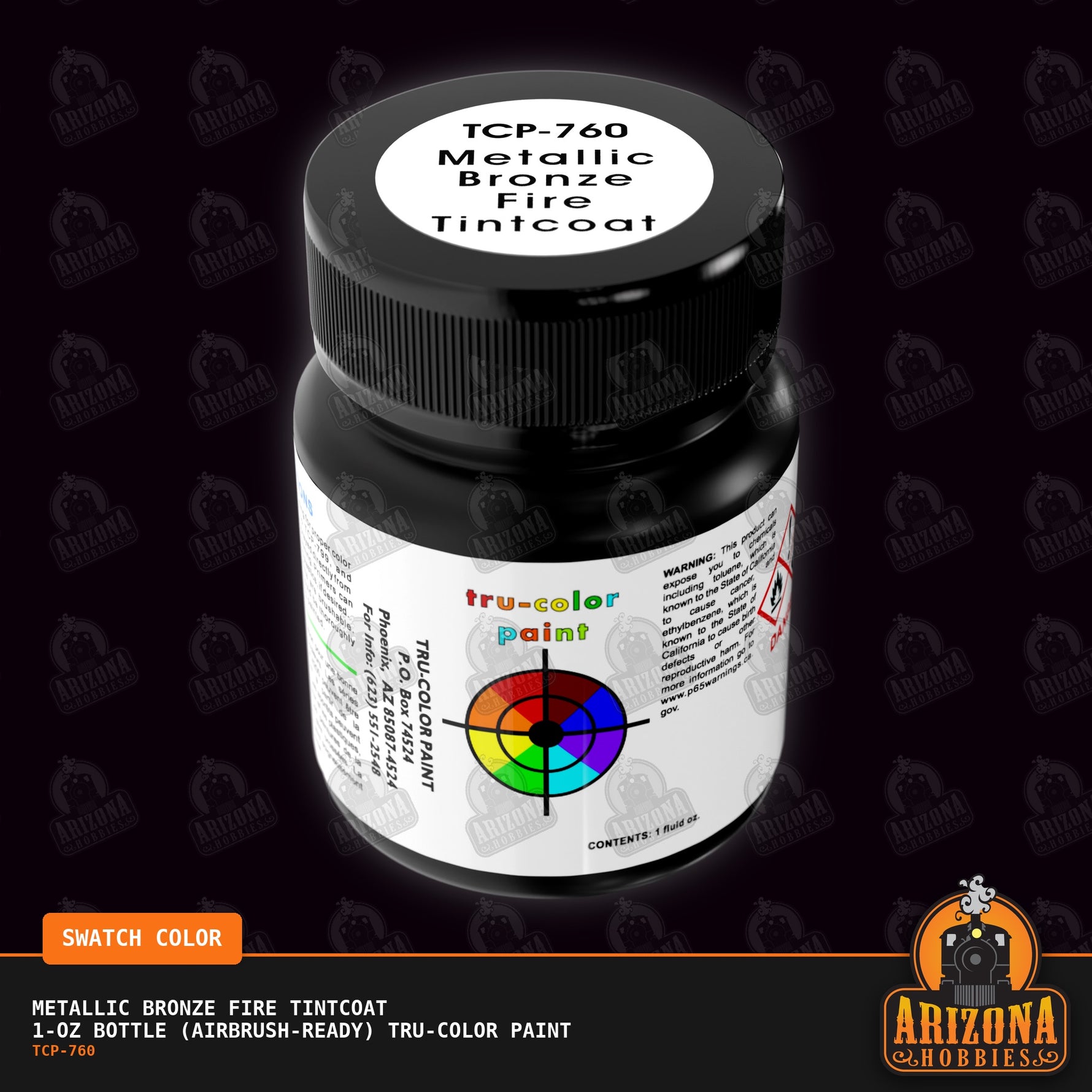 Metallic BRONZE FIRE Tintcoat 1-oz bottle (Airbrush-ready) Tru-Color Paint