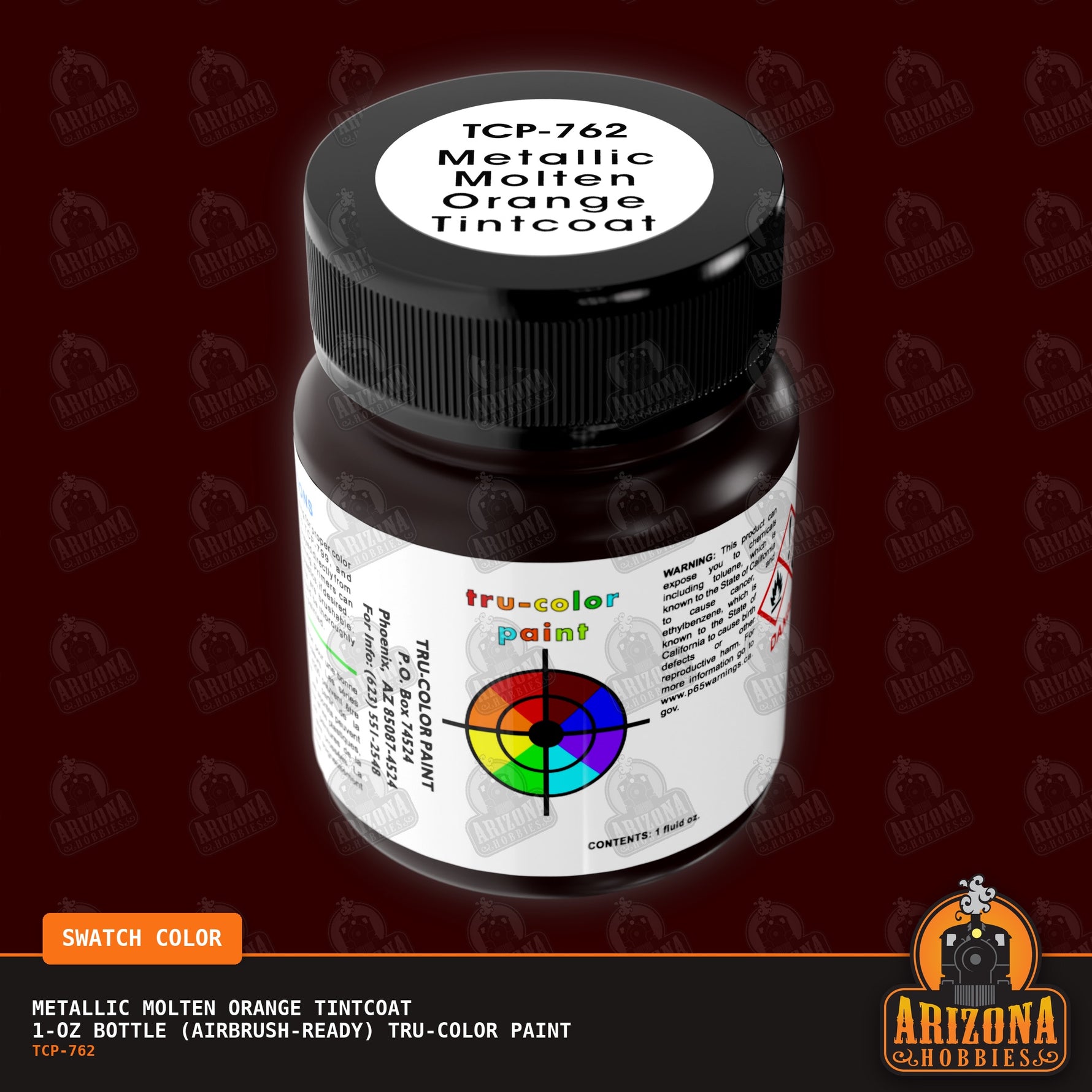 Metallic MOLTEN ORANGE Tintcoat 1-oz bottle (Airbrush-ready) Tru-Color Paint