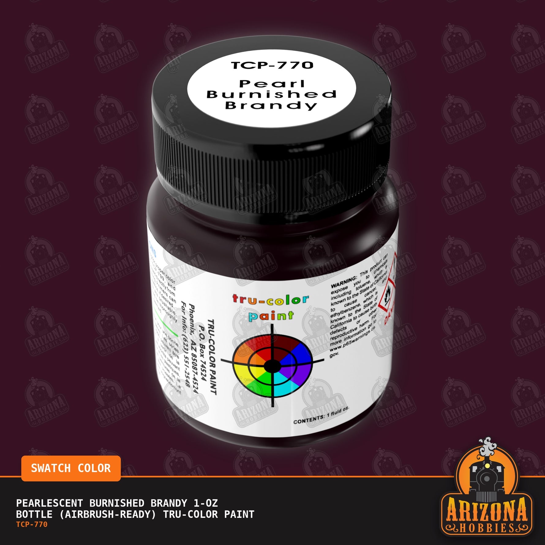 Pearlescent BURNISHED BRANDY 1-oz bottle (Airbrush-ready) Tru-Color Paint