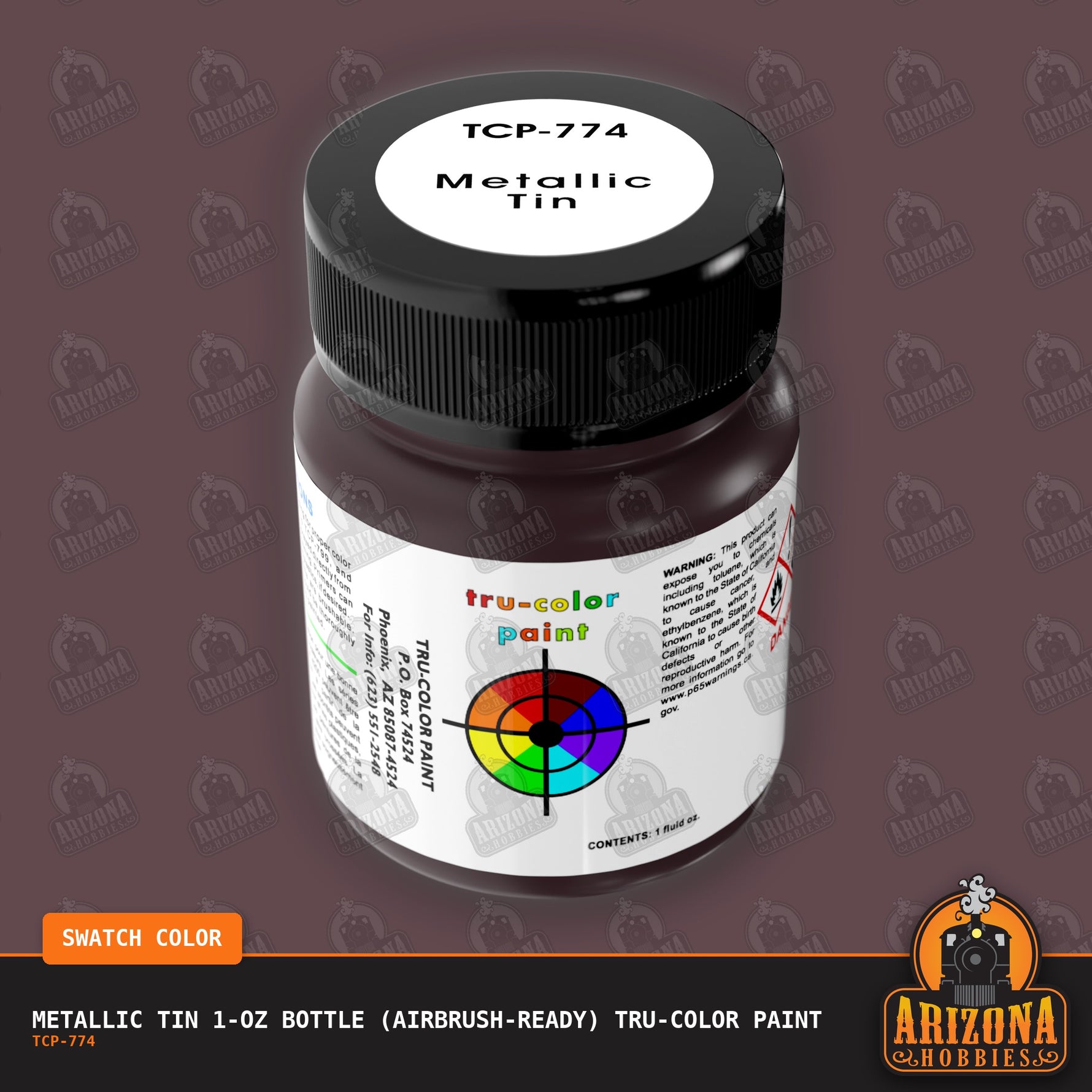 Metallic TIN 1-oz bottle (Airbrush-ready) Tru-Color Paint