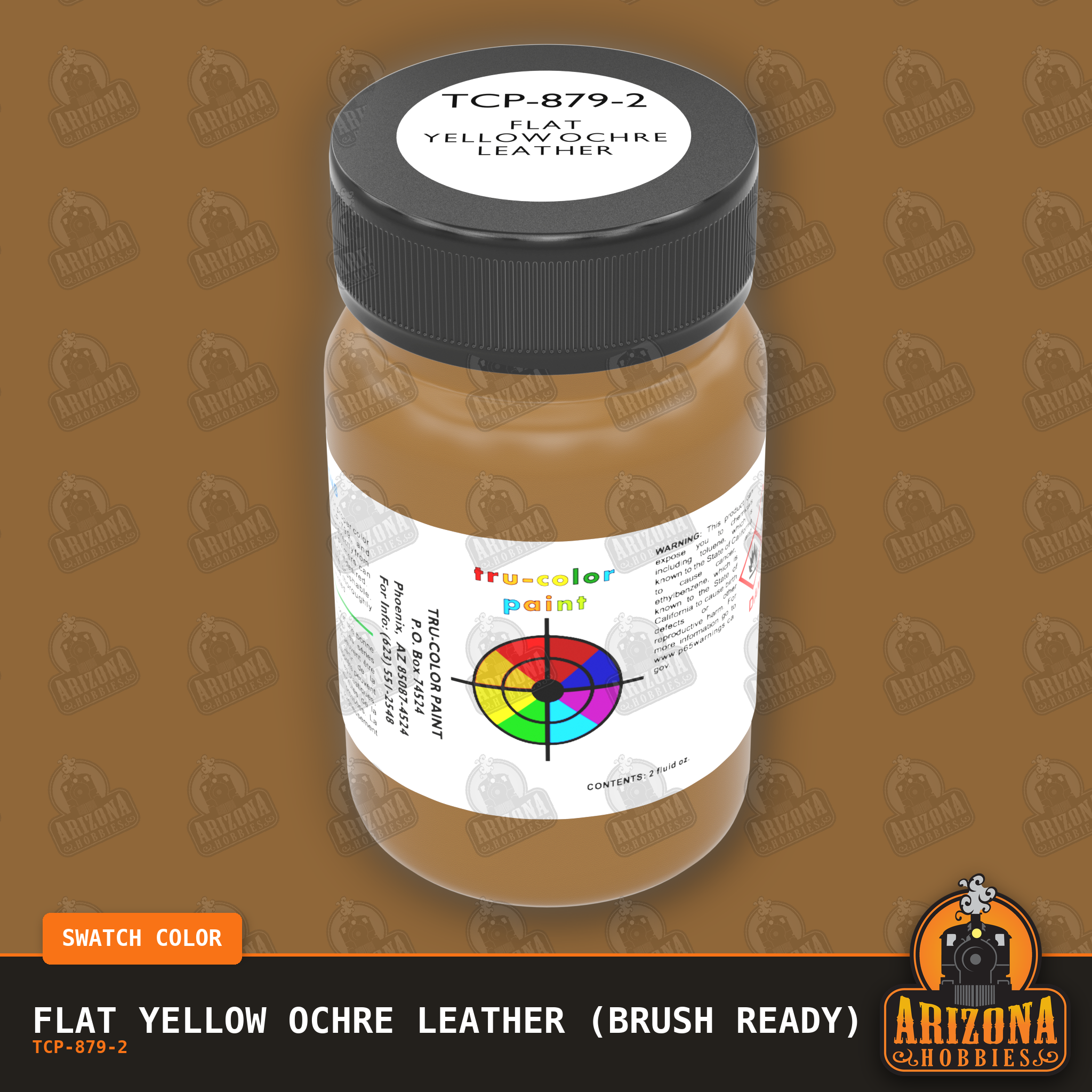 Flat YELLOW OCHRE LEATHER 2-oz bottle (Brush-ready) Tru-Color Paint SPECIAL ORDER ONLY