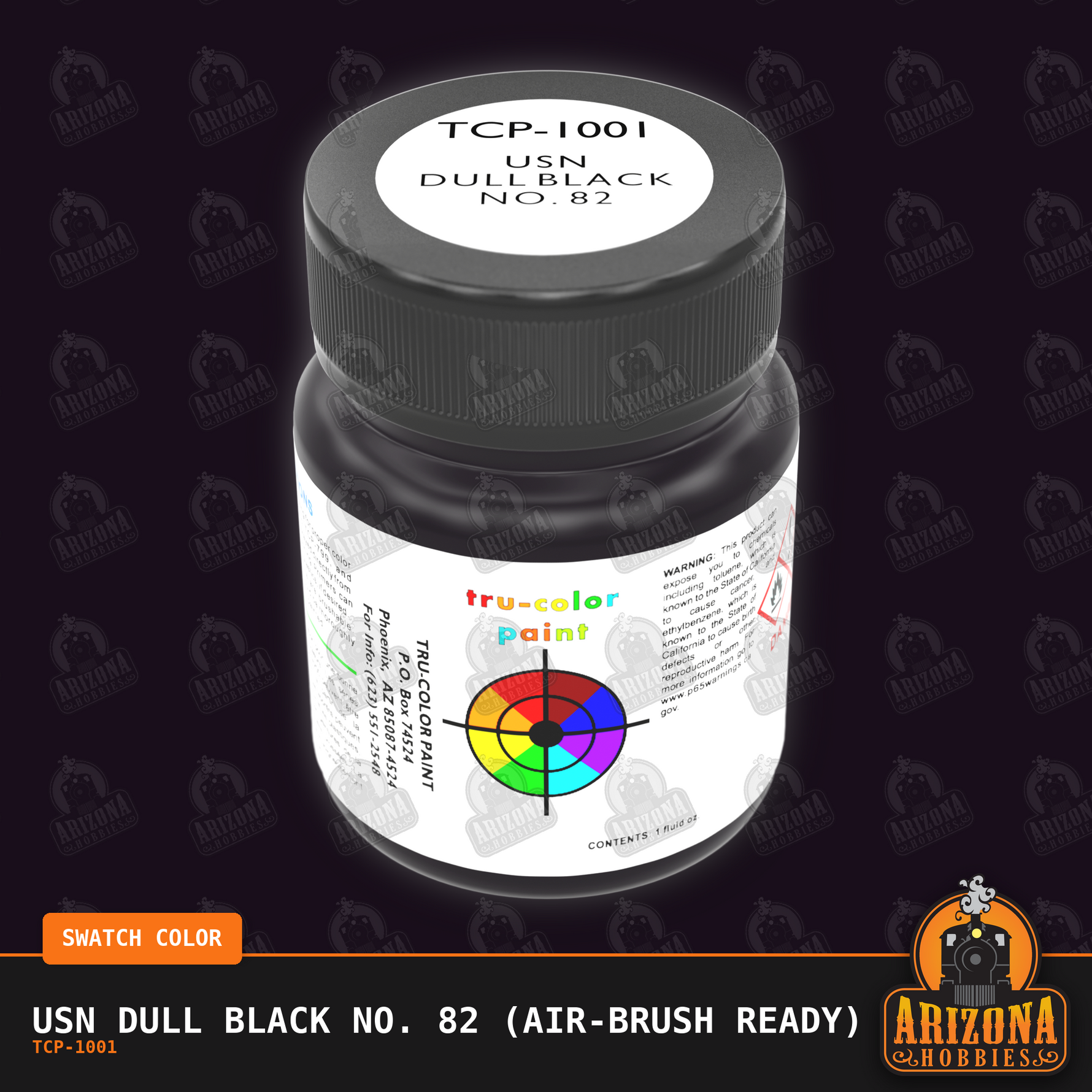 U.S. Navy DULL BLACK No. 82 1-oz bottle (Air-brush) Tru-Color Paint