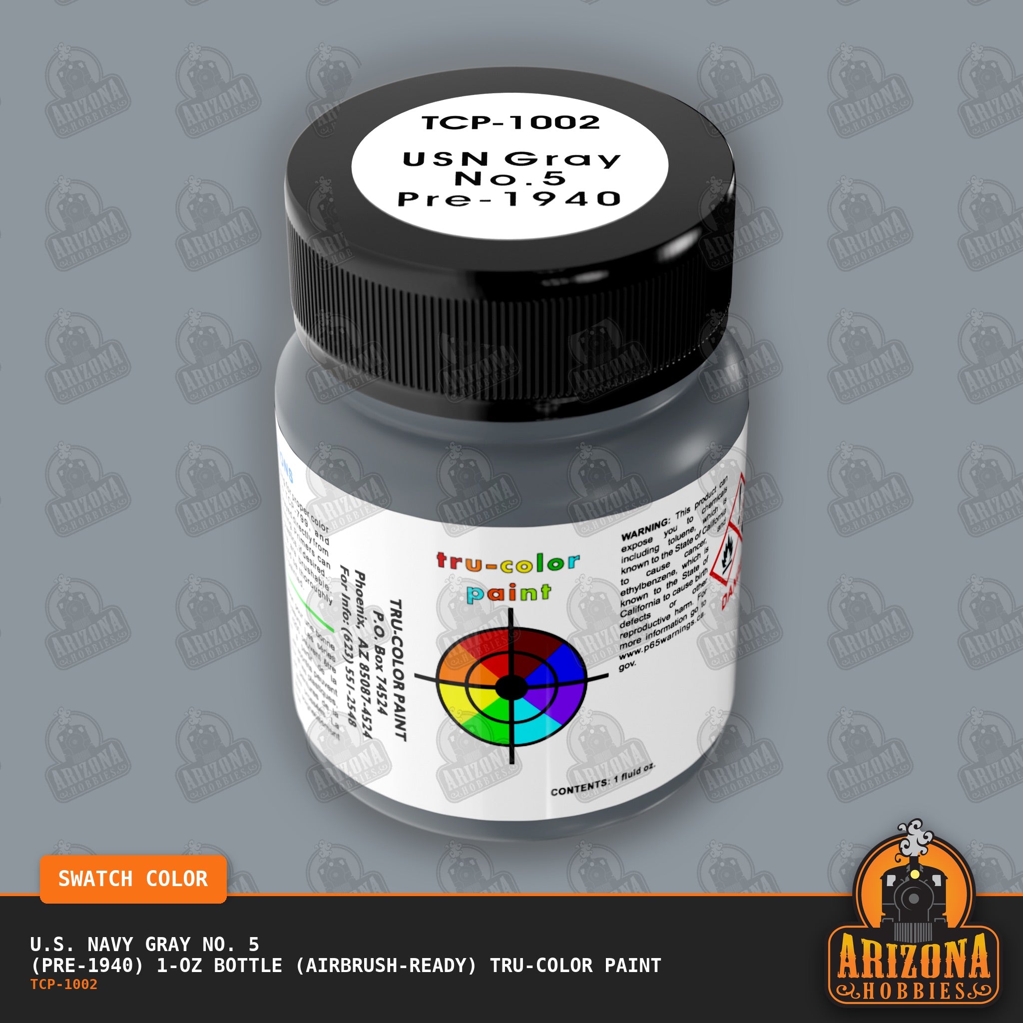 U.S. Navy GRAY No. 5 (pre-1940) 1-oz bottle (Airbrush-ready) Tru-Color Paint