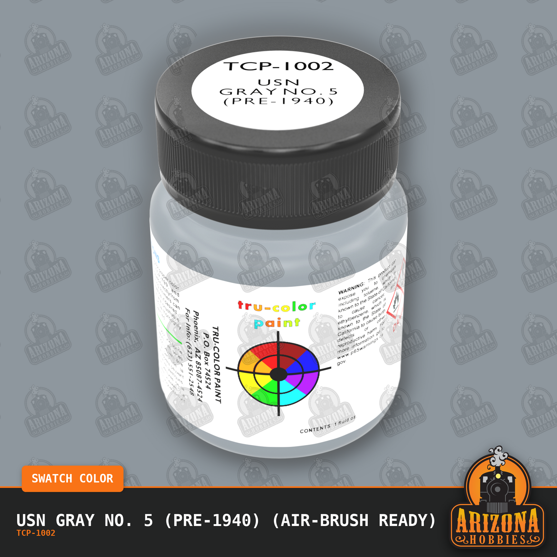 U.S. Navy GRAY No. 5 (pre-1940) 1-oz bottle (Air-brush) Tru-Color Paint