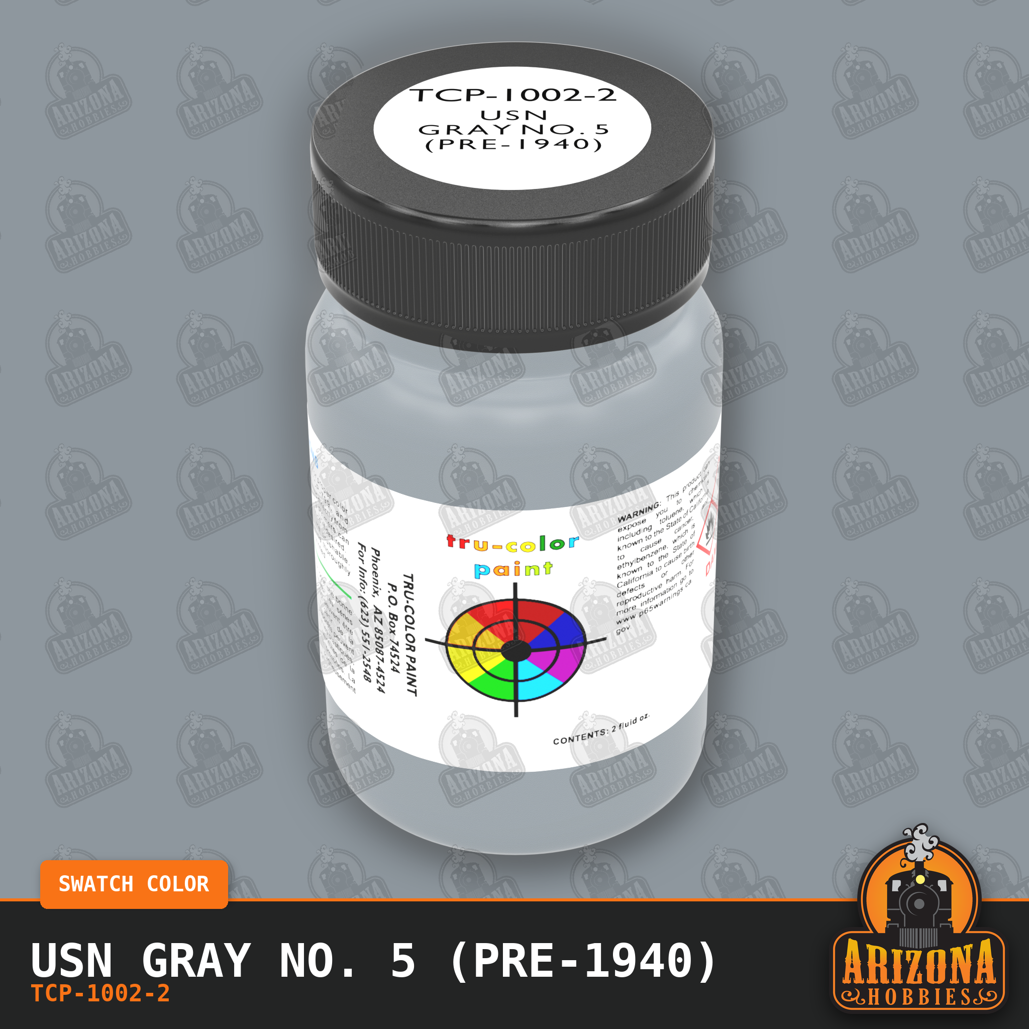 U.S. Navy GRAY No. 5 (pre-1940) 2-oz bottle (Air-brush) Tru-Color Paint SPECIAL ORDER ONLY