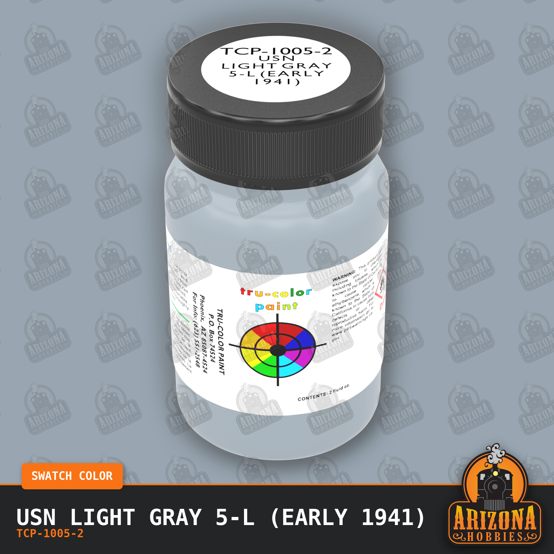 U.S. Navy LIGHT GRAY 5-L (early 1941) 2-oz bottle (Air-brush) Tru-Color Paint SPECIAL ORDER ONLY