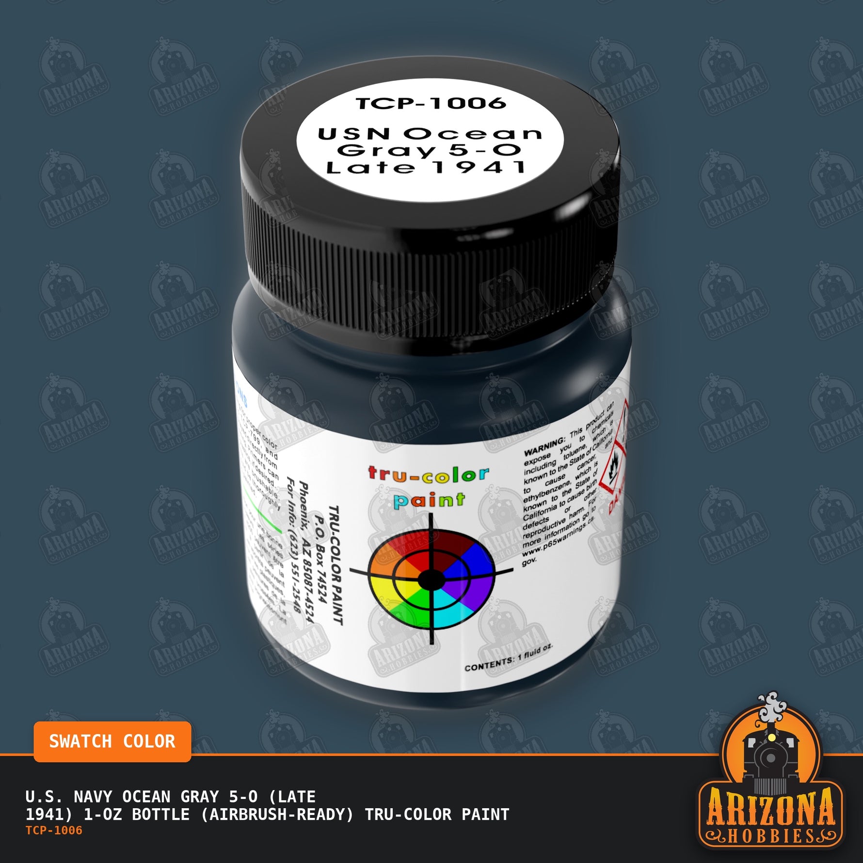 U.S. Navy OCEAN GRAY 5-O (late 1941) 1-oz bottle (Airbrush-ready) Tru-Color Paint