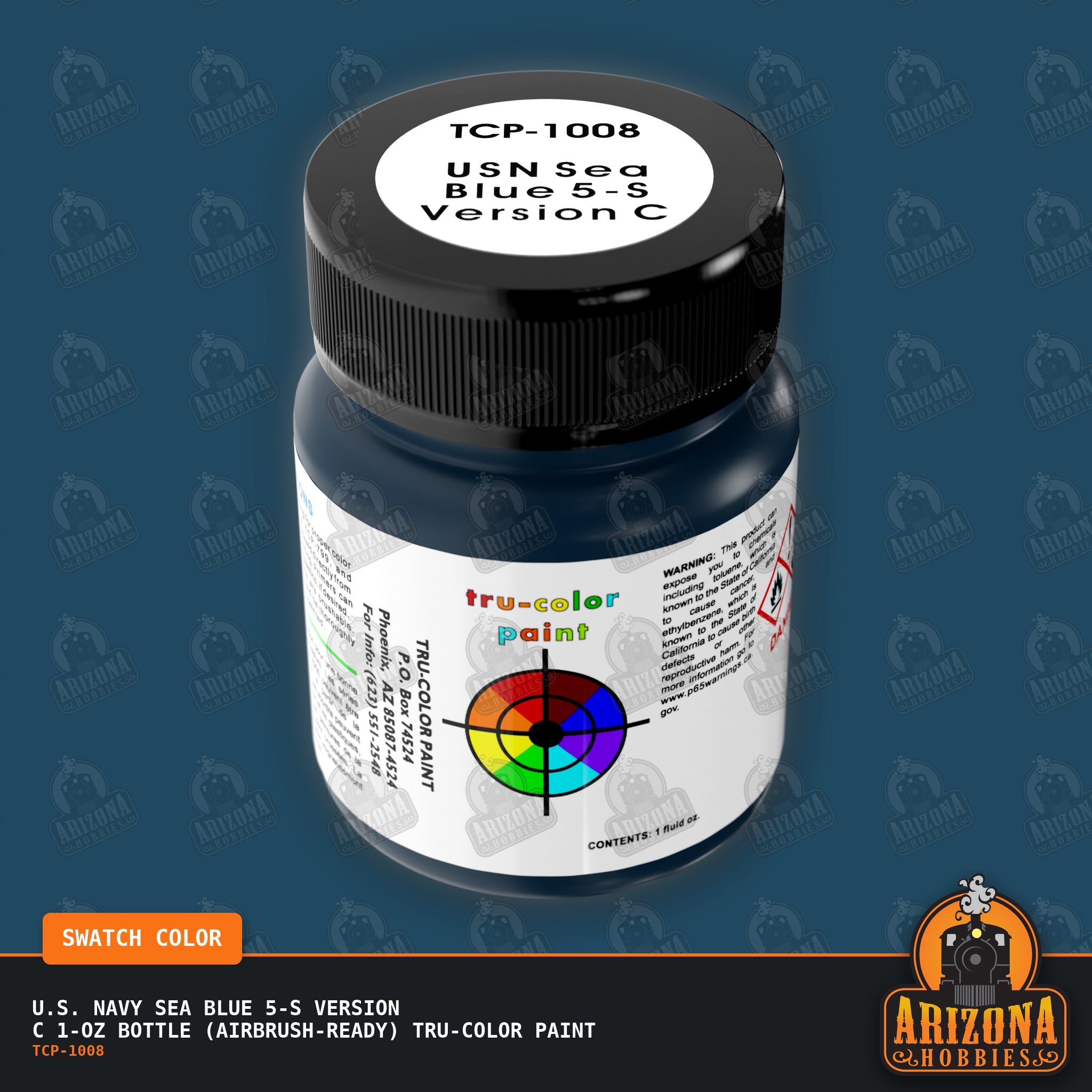 U.S. Navy SEA BLUE 5-S Version C 1-oz bottle (Airbrush-ready) Tru-Color Paint