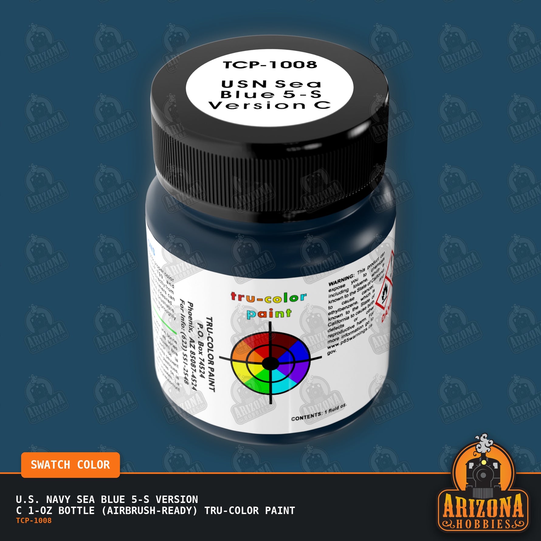 U.S. Navy SEA BLUE 5-S Version C 1-oz bottle (Airbrush-ready) Tru-Color Paint