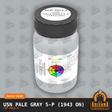 U.S. Navy PALE GRAY 5-P (1943 on) 2-oz bottle (Air-brush) Tru-Color Paint SPECIAL ORDER ONLY