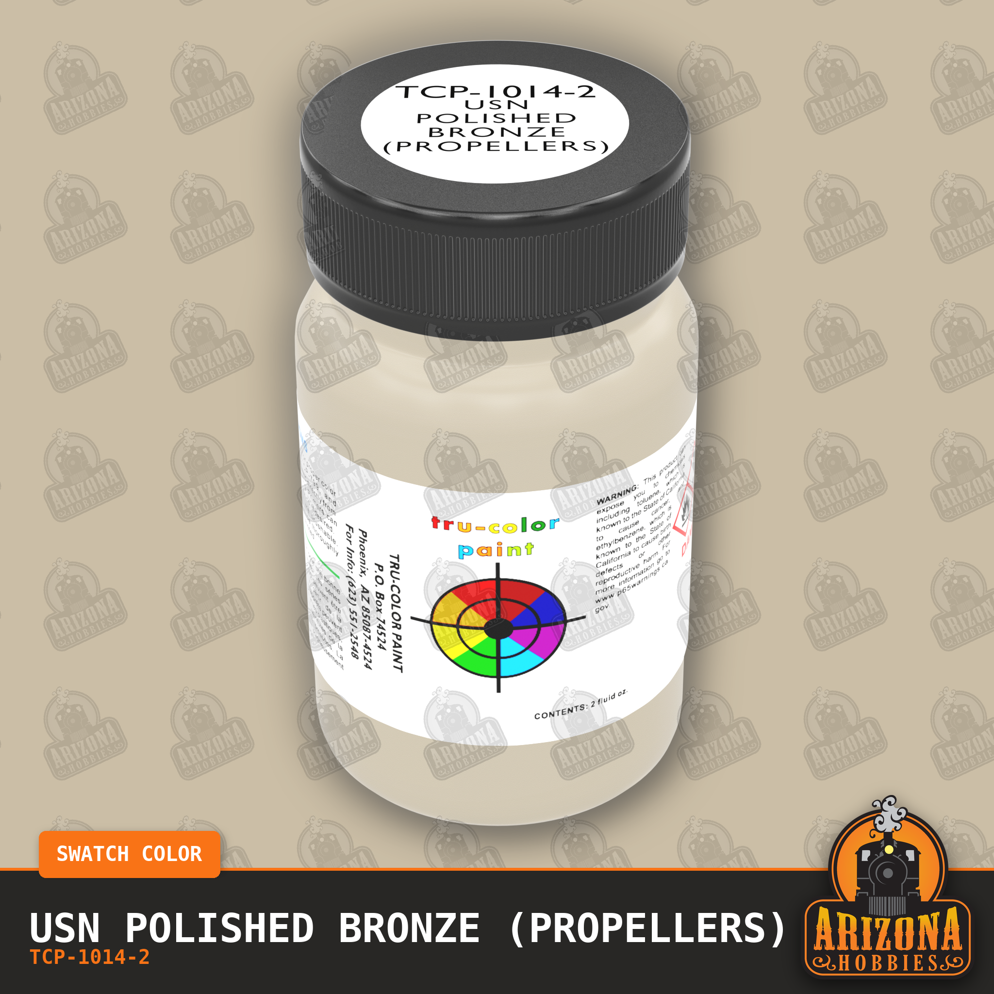 U.S. Navy POLISHED BRONZE (Propellers) 2-oz bottle (Air-brush) Tru-Color Paint SPECIAL ORDER ONLY