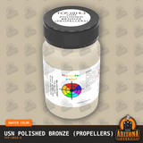 U.S. Navy POLISHED BRONZE (Propellers) 2-oz bottle (Air-brush) Tru-Color Paint SPECIAL ORDER ONLY