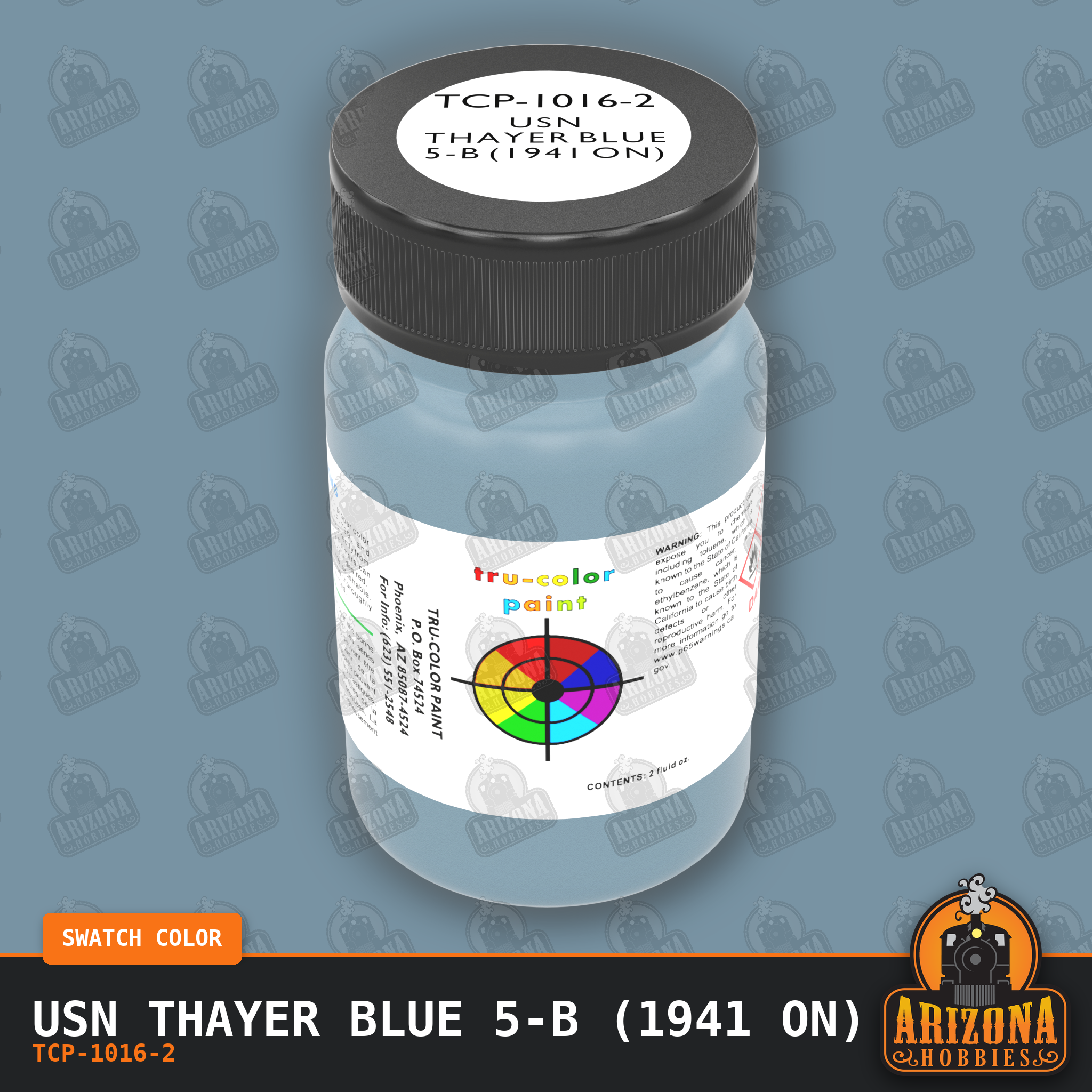 U.S. Navy THAYER BLUE 5-B (1941 on) 2-oz bottle (Air-brush) Tru-Color Paint SPECIAL ORDER ONLY