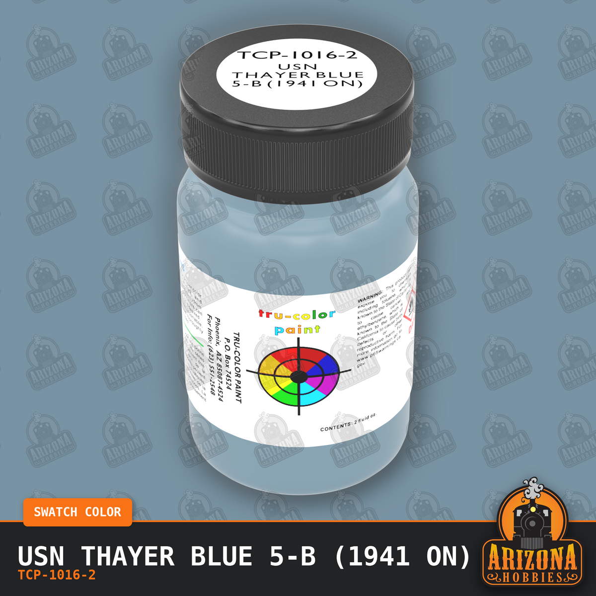 U.S. Navy THAYER BLUE 5-B (1941 on) 2-oz bottle (Air-brush) Tru-Color Paint SPECIAL ORDER ONLY