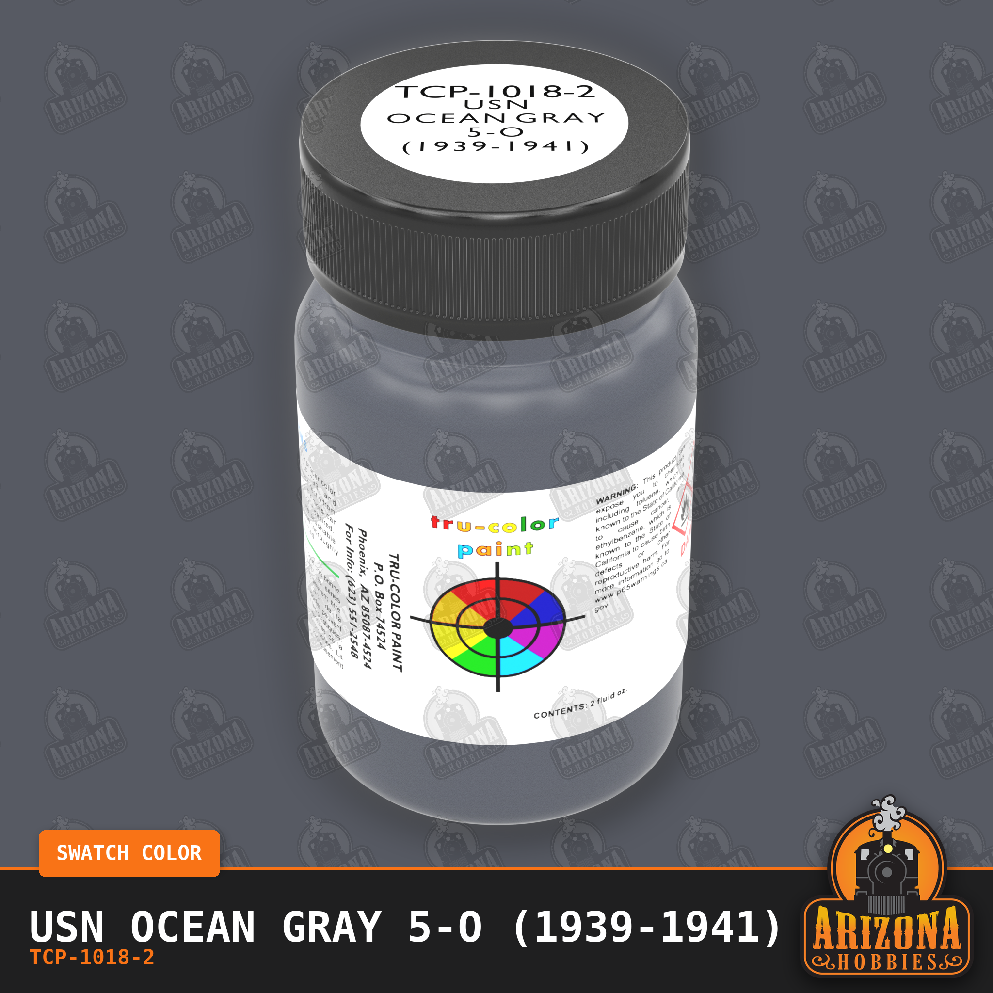 U.S. Navy OCEAN GRAY 5-O (1939-1941) 2-oz bottle (Air-brush) Tru-Color Paint SPECIAL ORDER ONLY