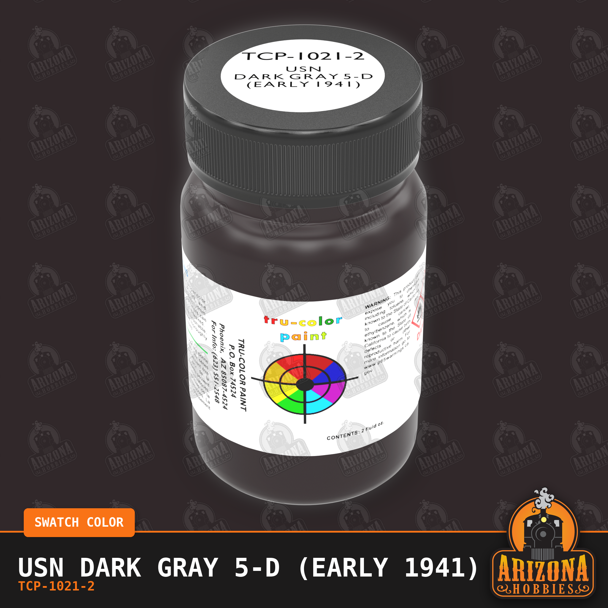 U.S. Navy DARK GRAY 5-D (early 1941) 2-oz bottle (Air-brush) Tru-Color Paint SPECIAL ORDER ONLY