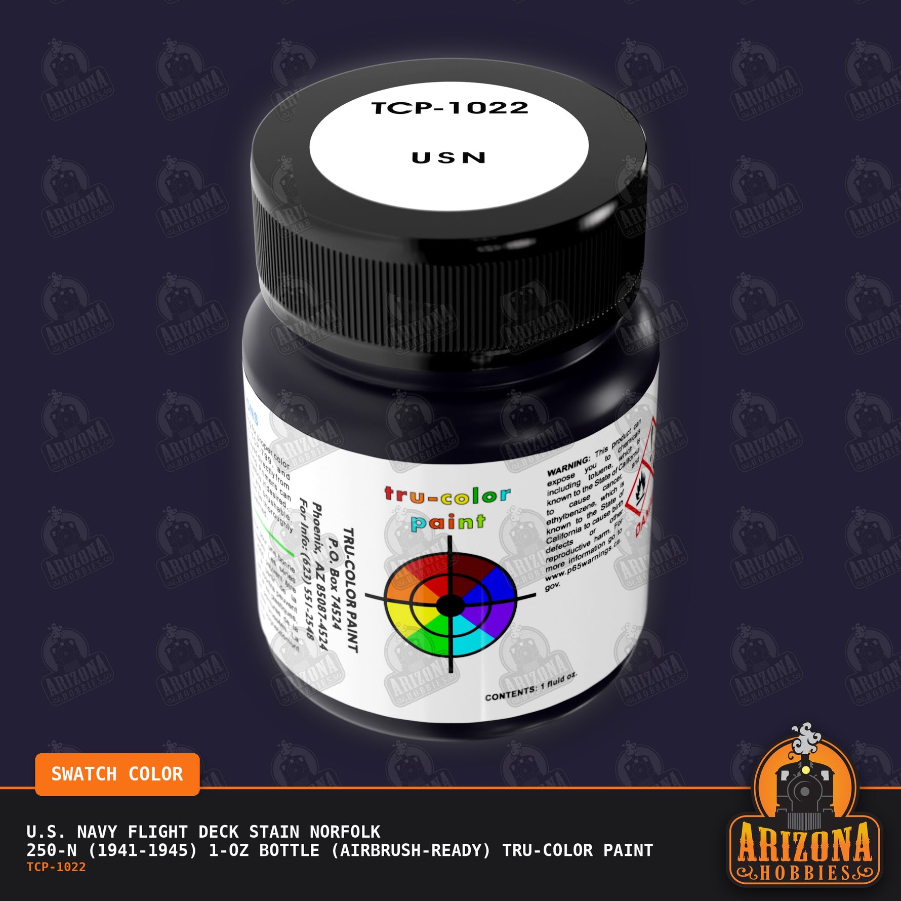 U.S. Navy FLIGHT DECK STAIN Norfolk 250-N (1941-1945) 1-oz bottle (Airbrush-ready) Tru-Color Paint
