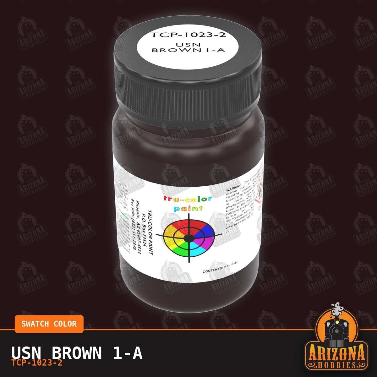 U.S. Navy BROWN 1-A (landing craft 1941-1942) 2-oz bottle (Air-brush) Tru-Color Paint SPECIAL ORDER ONLY