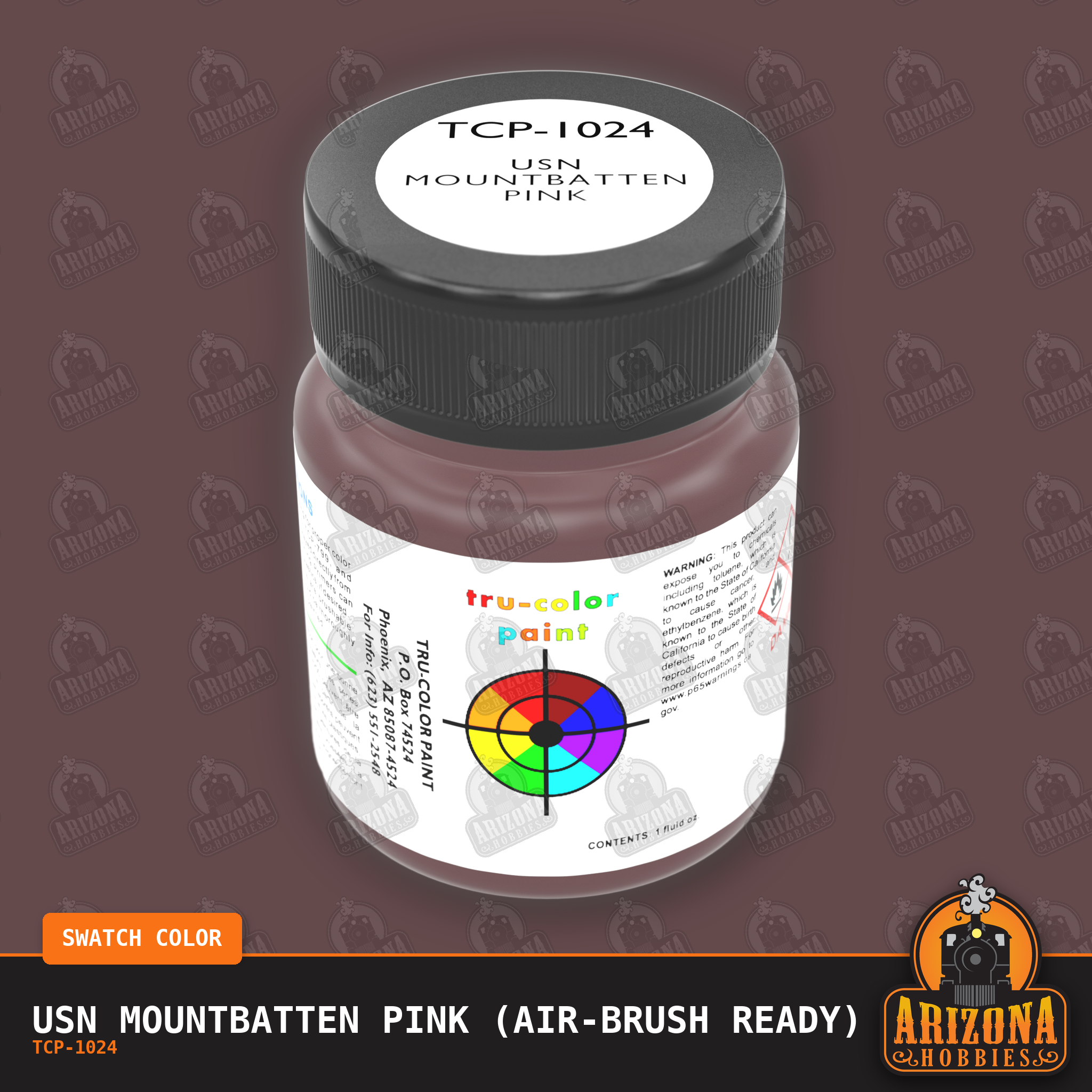 U.S. Navy MOUNTBATTEN PINK 1-oz bottle (Air-brush) Tru-Color Paint