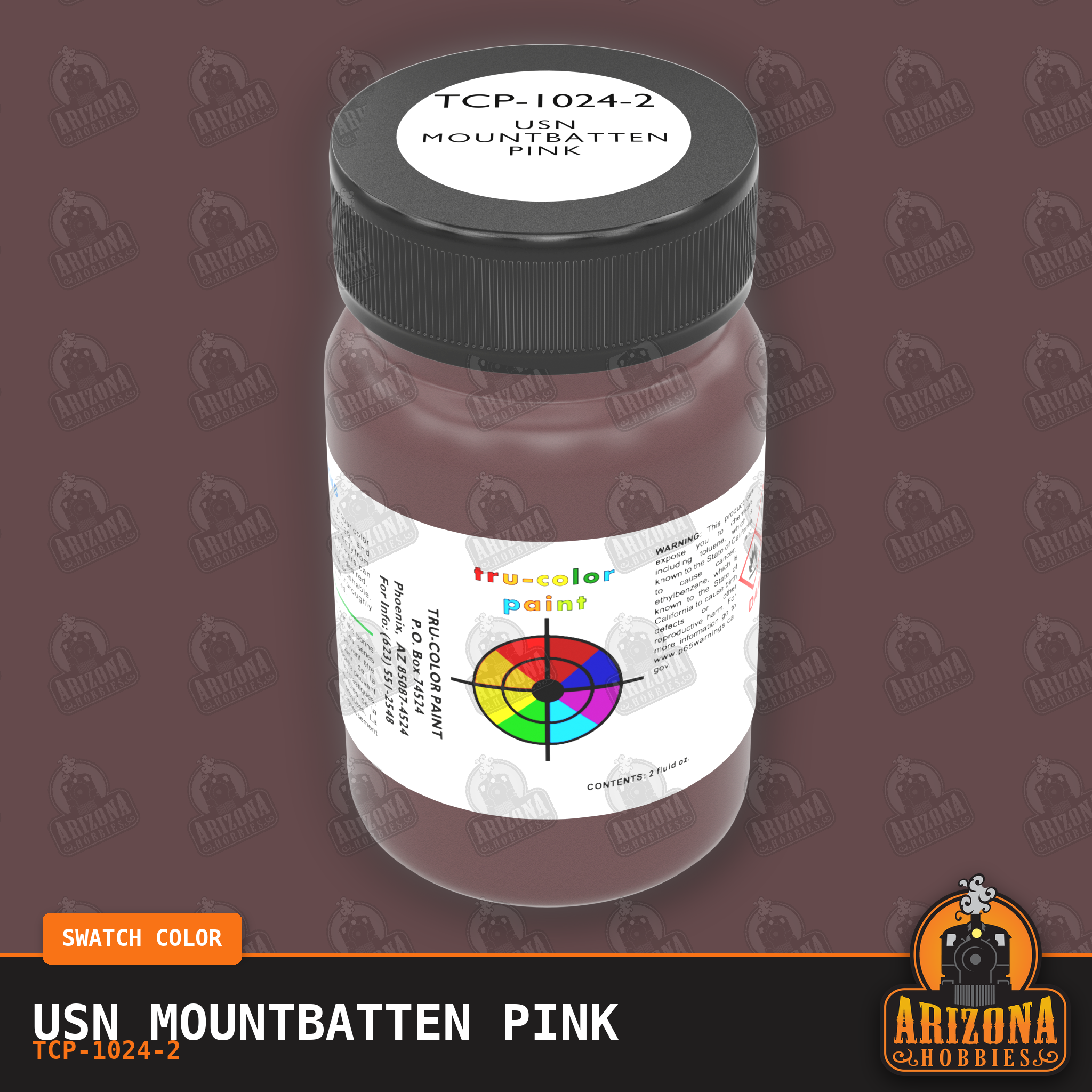 U.S. Navy MOUNTBATTEN PINK 2-oz bottle (Air-brush) Tru-Color Paint SPECIAL ORDER ONLY
