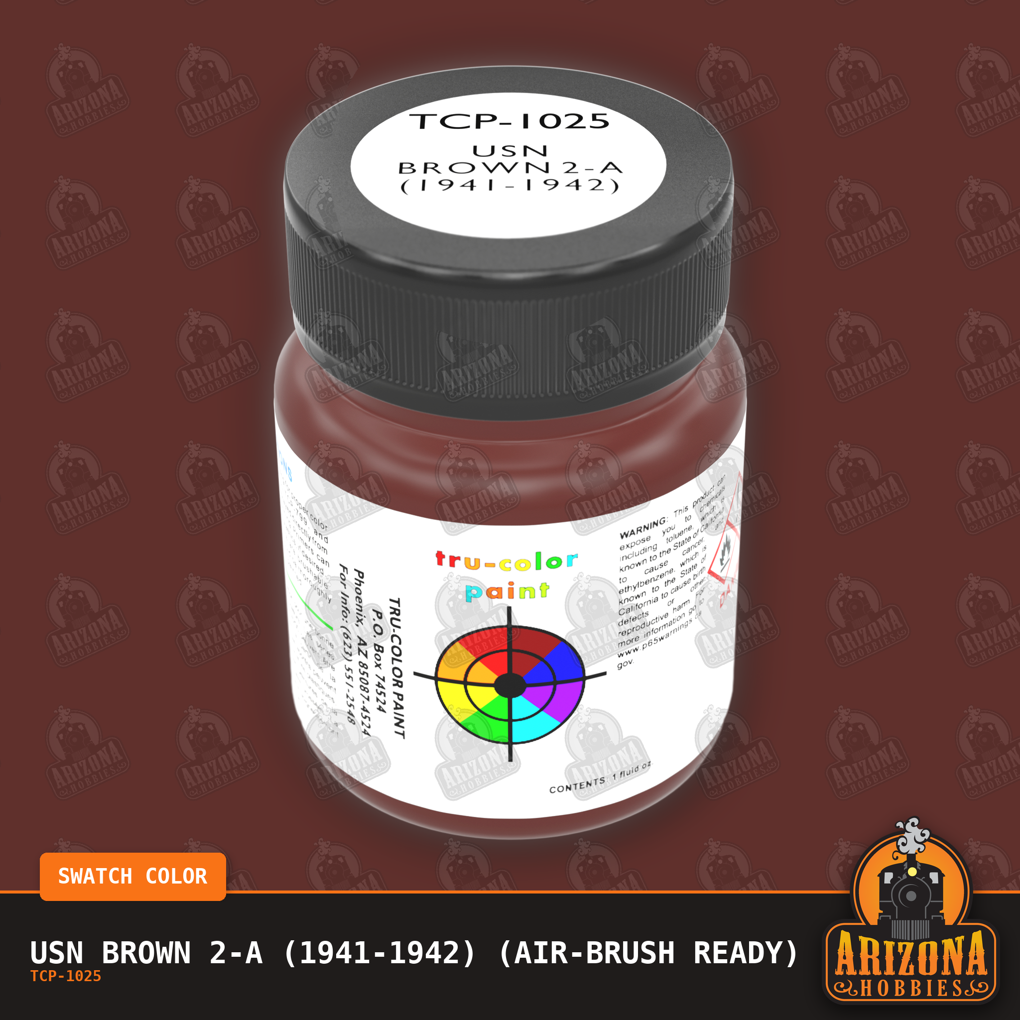 U.S. Navy BROWN 2-A (1941-1942) 1-oz bottle (Air-brush) Tru-Color Paint