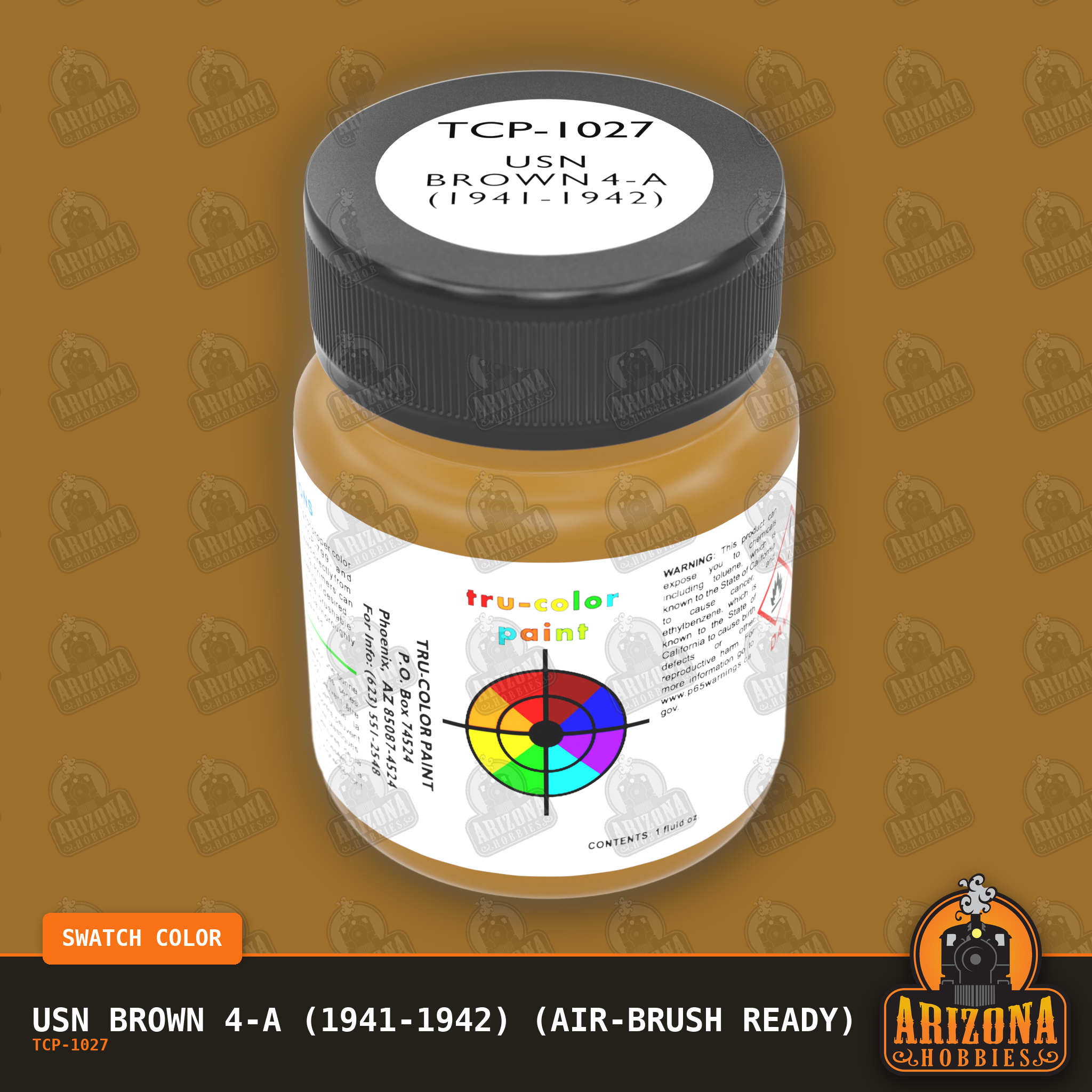 U.S. Navy BROWN 4-A (1941-1942) 1-oz bottle (Air-brush) Tru-Color Paint