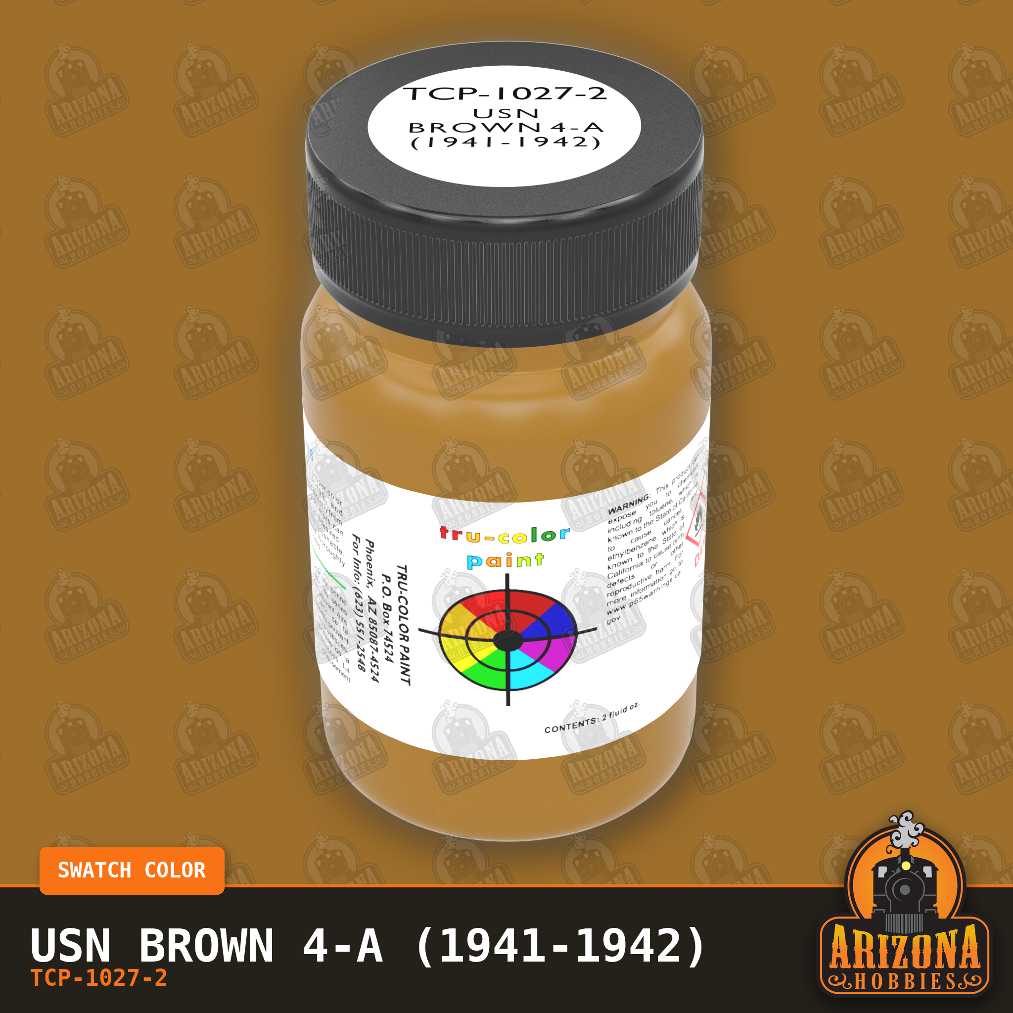 U.S. Navy BROWN 4-A (1941-1942) 2-oz bottle (Air-brush) Tru-Color Paint SPECIAL ORDER ONLY