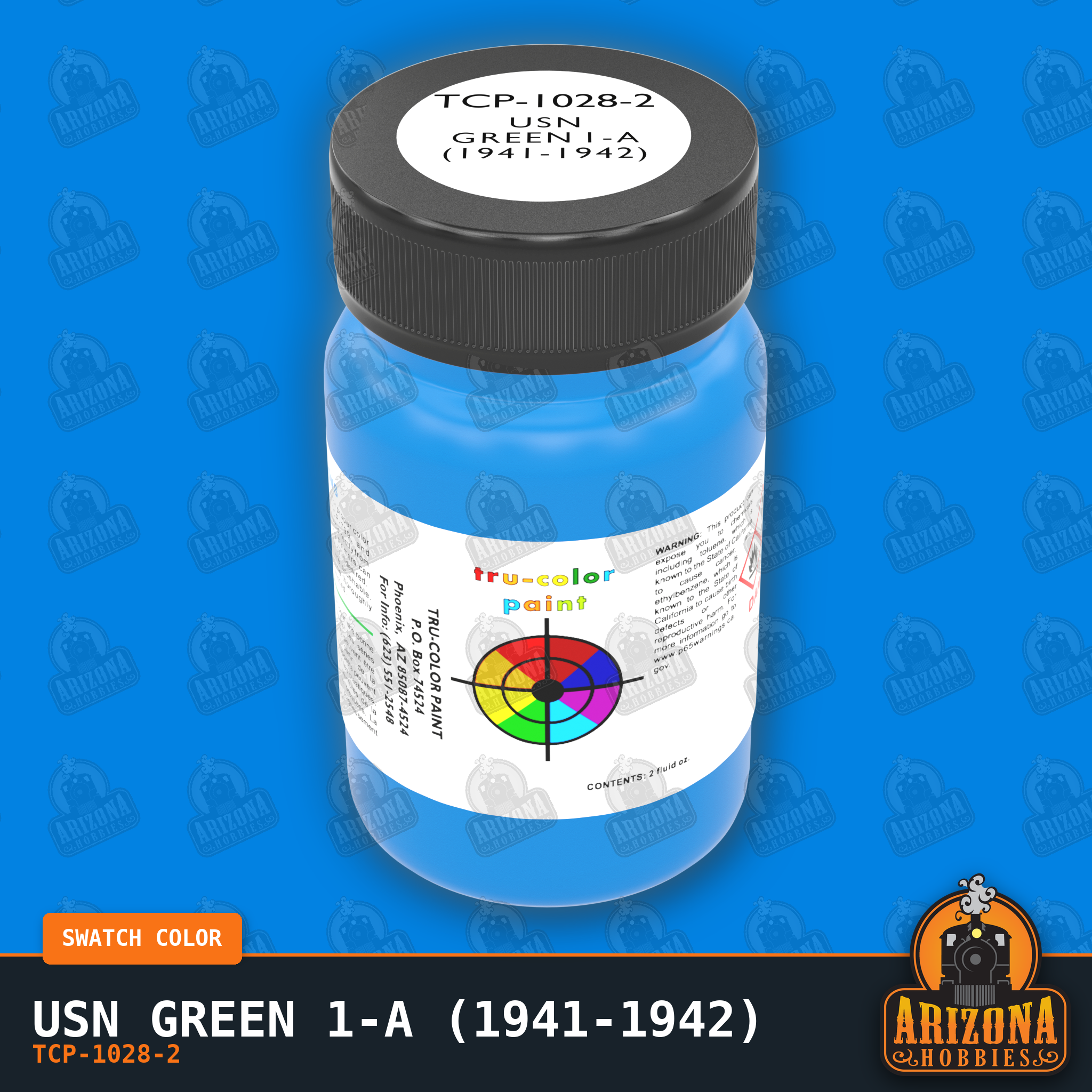 U.S. Navy GREEN 1-A (1941-1942) 2-oz bottle (Air-brush) Tru-Color Paint SPECIAL ORDER ONLY