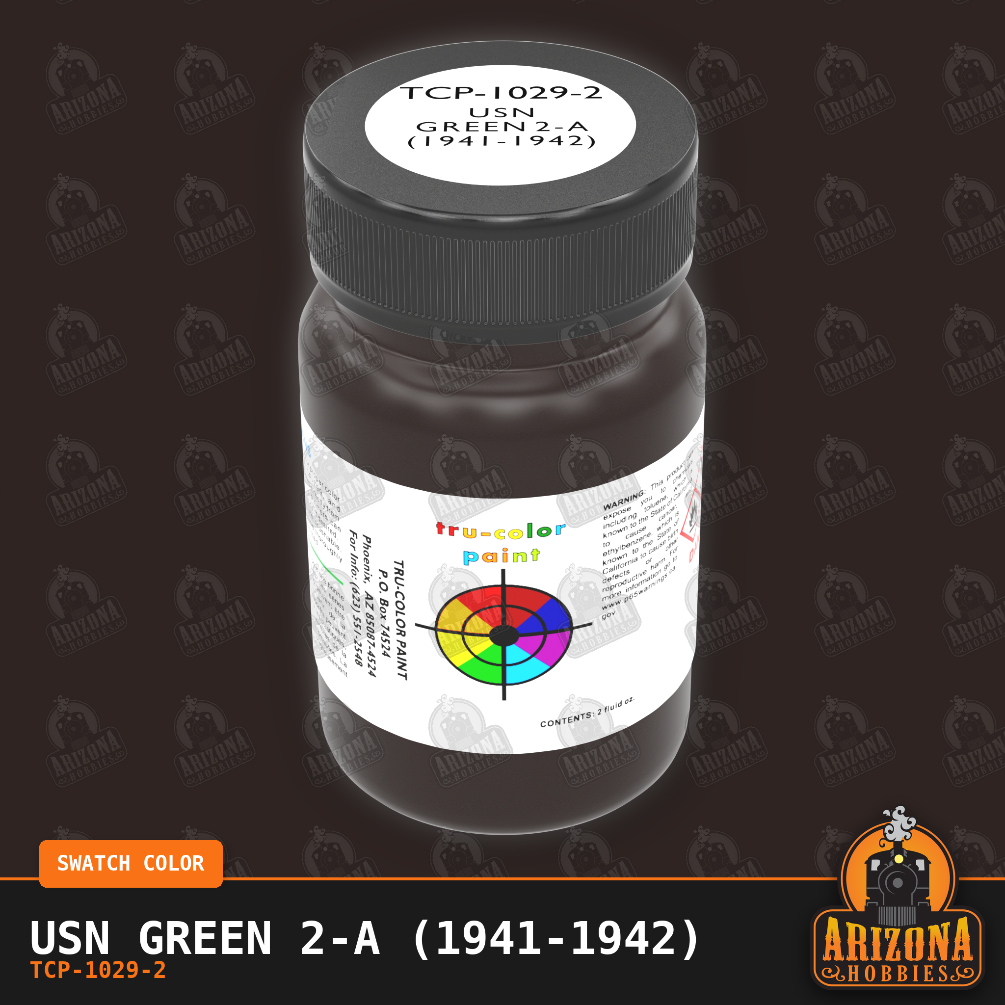 U.S. Navy GREEN 2-A (1941-1942) 2-oz bottle (Air-brush) Tru-Color Paint SPECIAL ORDER ONLY