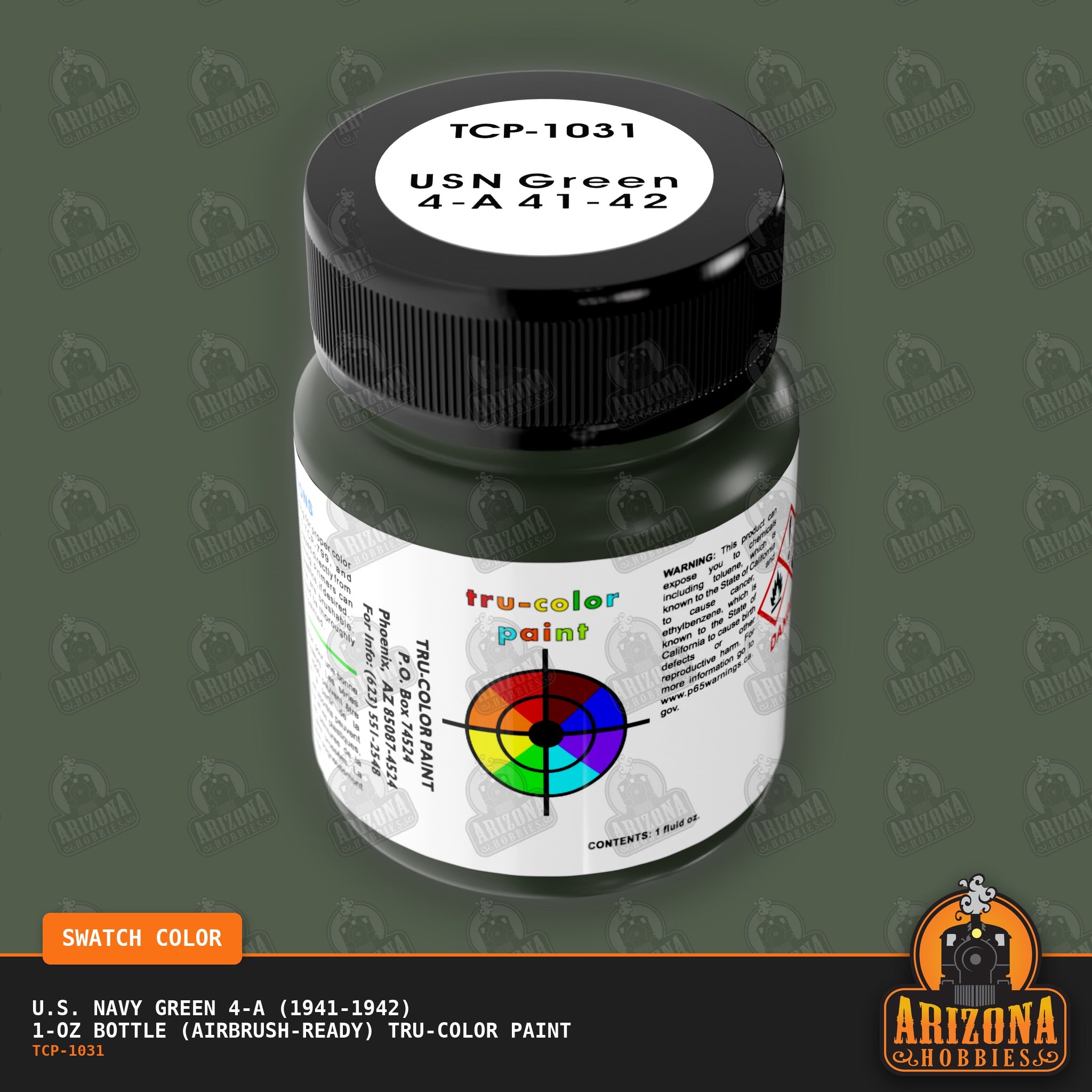 U.S. Navy GREEN 4-A (1941-1942) 1-oz bottle (Airbrush-ready) Tru-Color Paint