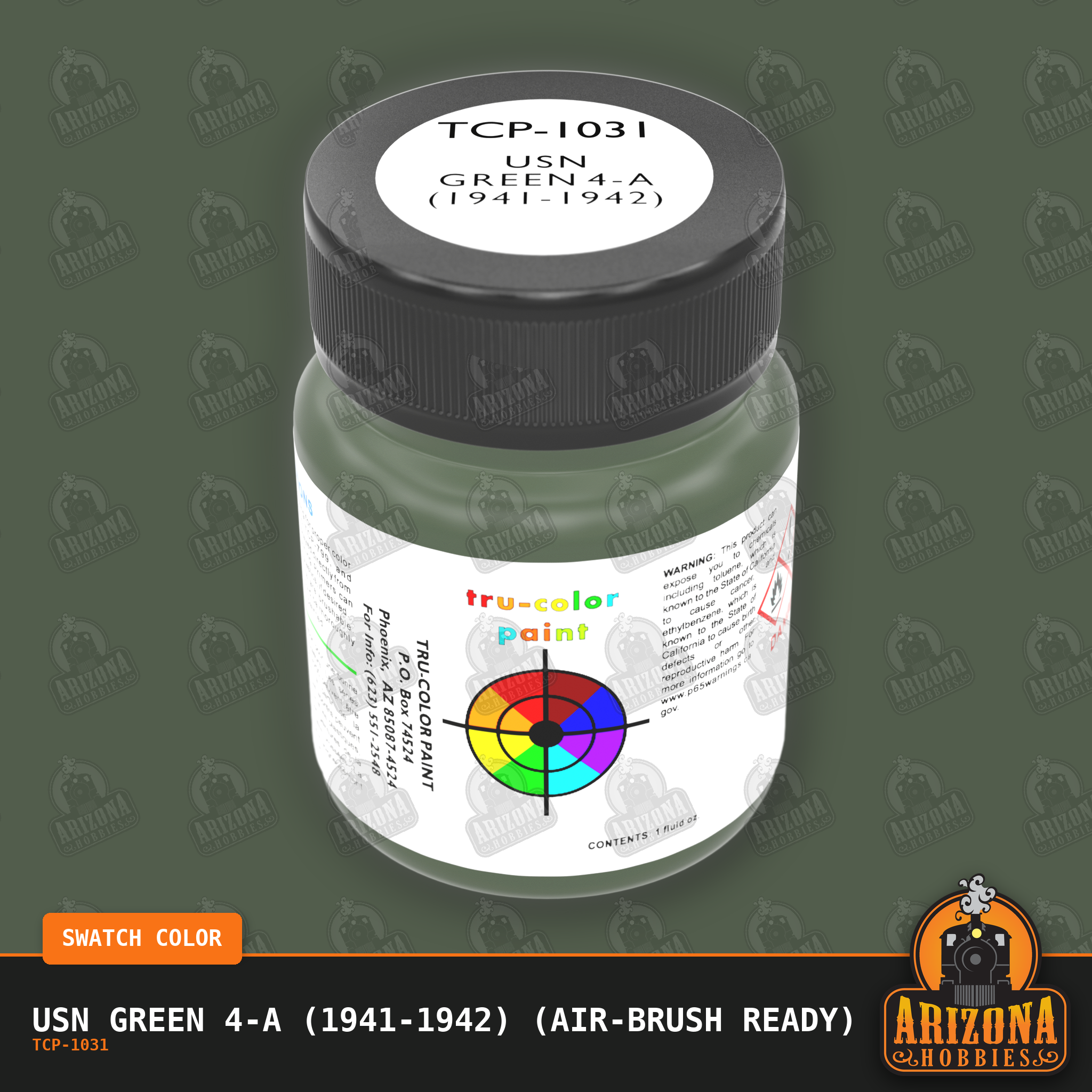 U.S. Navy GREEN 4-A (1941-1942) 1-oz bottle (Air-brush) Tru-Color Paint