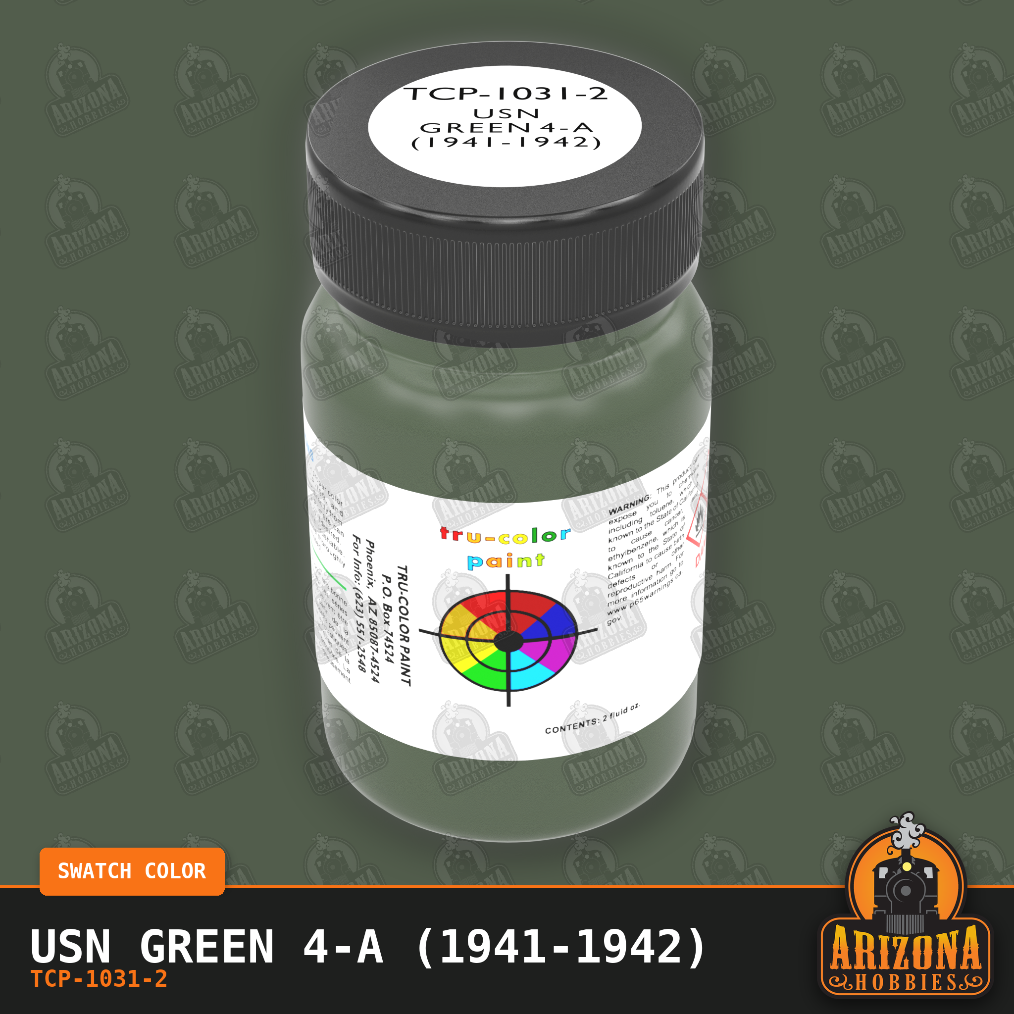 U.S. Navy GREEN 4-A (1941-1942) 2-oz bottle (Air-brush) Tru-Color Paint SPECIAL ORDER ONLY