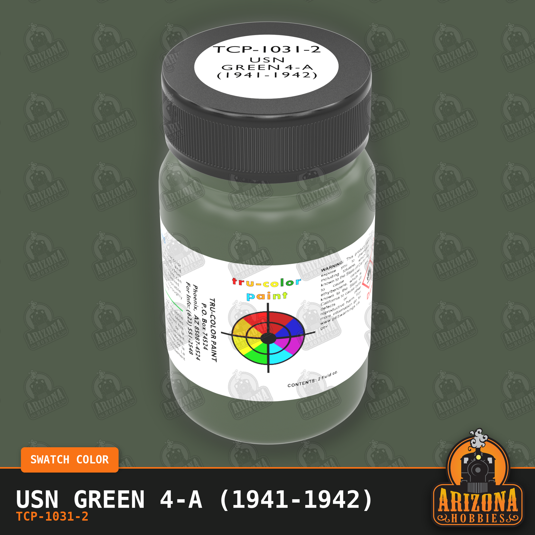 U.S. Navy GREEN 4-A (1941-1942) 2-oz bottle (Air-brush) Tru-Color Paint SPECIAL ORDER ONLY