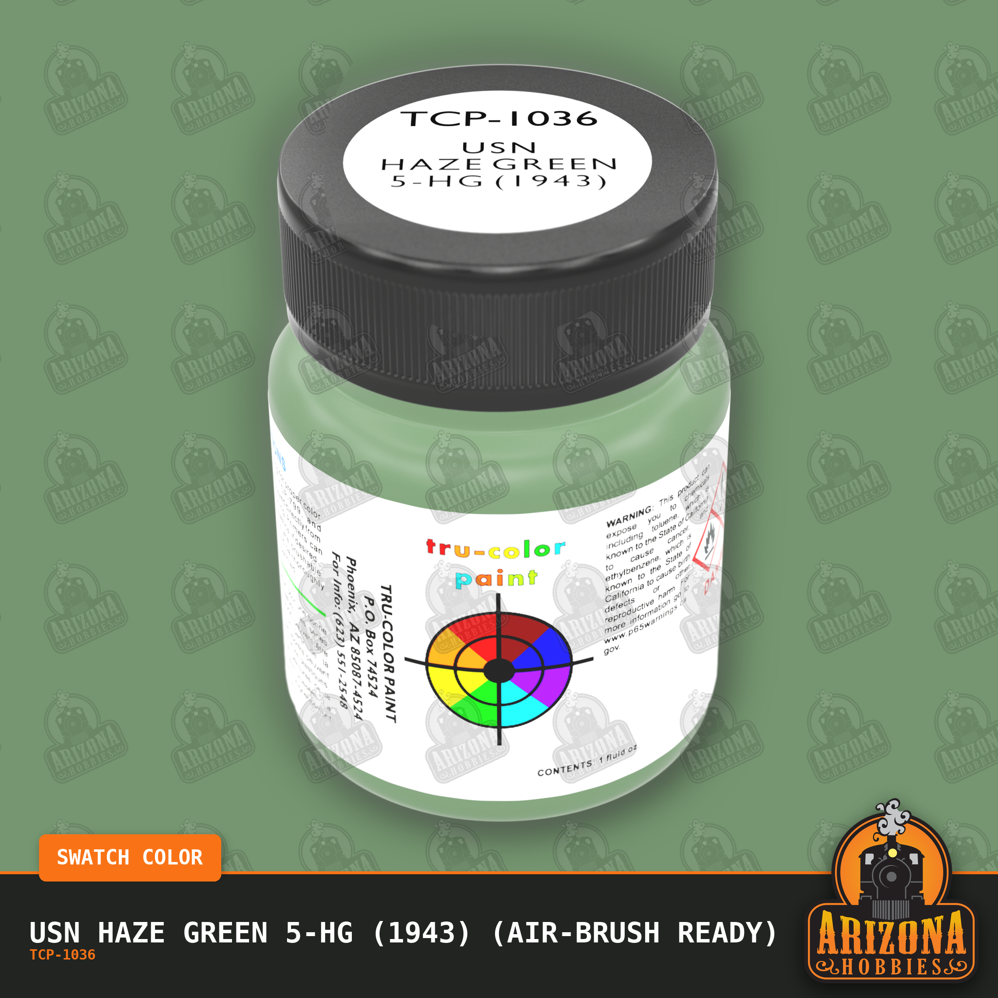 U.S. Navy HAZE GREEN 5-HG (1943) 1-oz bottle (Air-brush) Tru-Color Paint