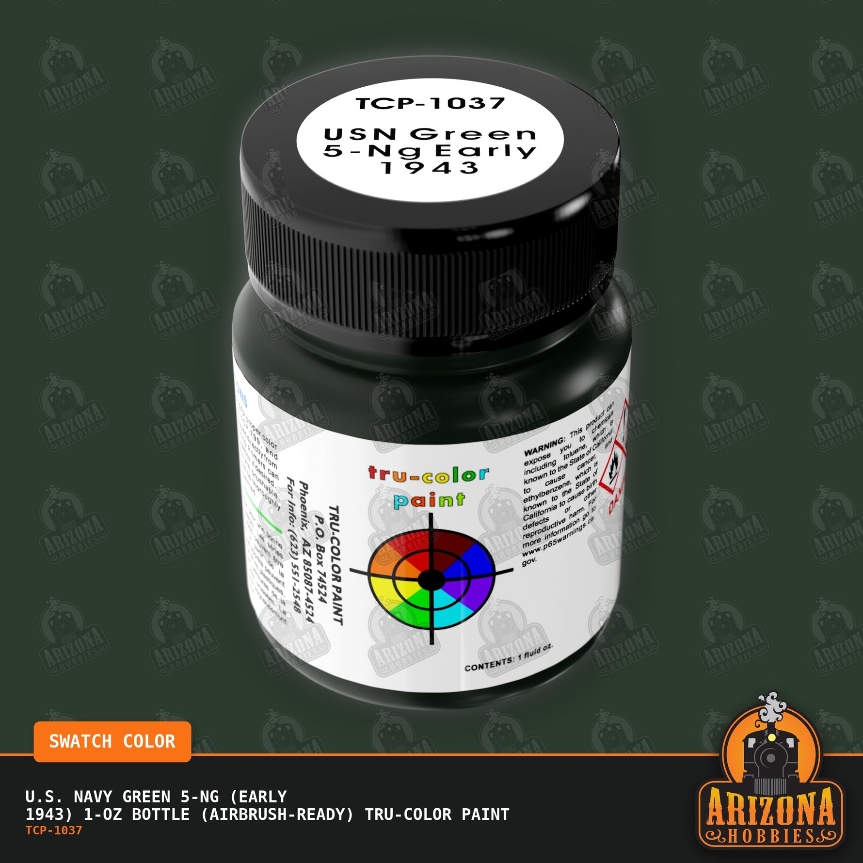 U.S. Navy GREEN 5-NG (early 1943) 1-oz bottle (Airbrush-ready) Tru-Color Paint
