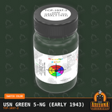 U.S. Navy GREEN 5-NG (early 1943) 2-oz bottle (Air-brush) Tru-Color Paint SPECIAL ORDER ONLY