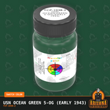 U.S. Navy OCEAN GREEN 5-OG (early 1943) 2-oz bottle (Air-brush) Tru-Color Paint SPECIAL ORDER ONLY