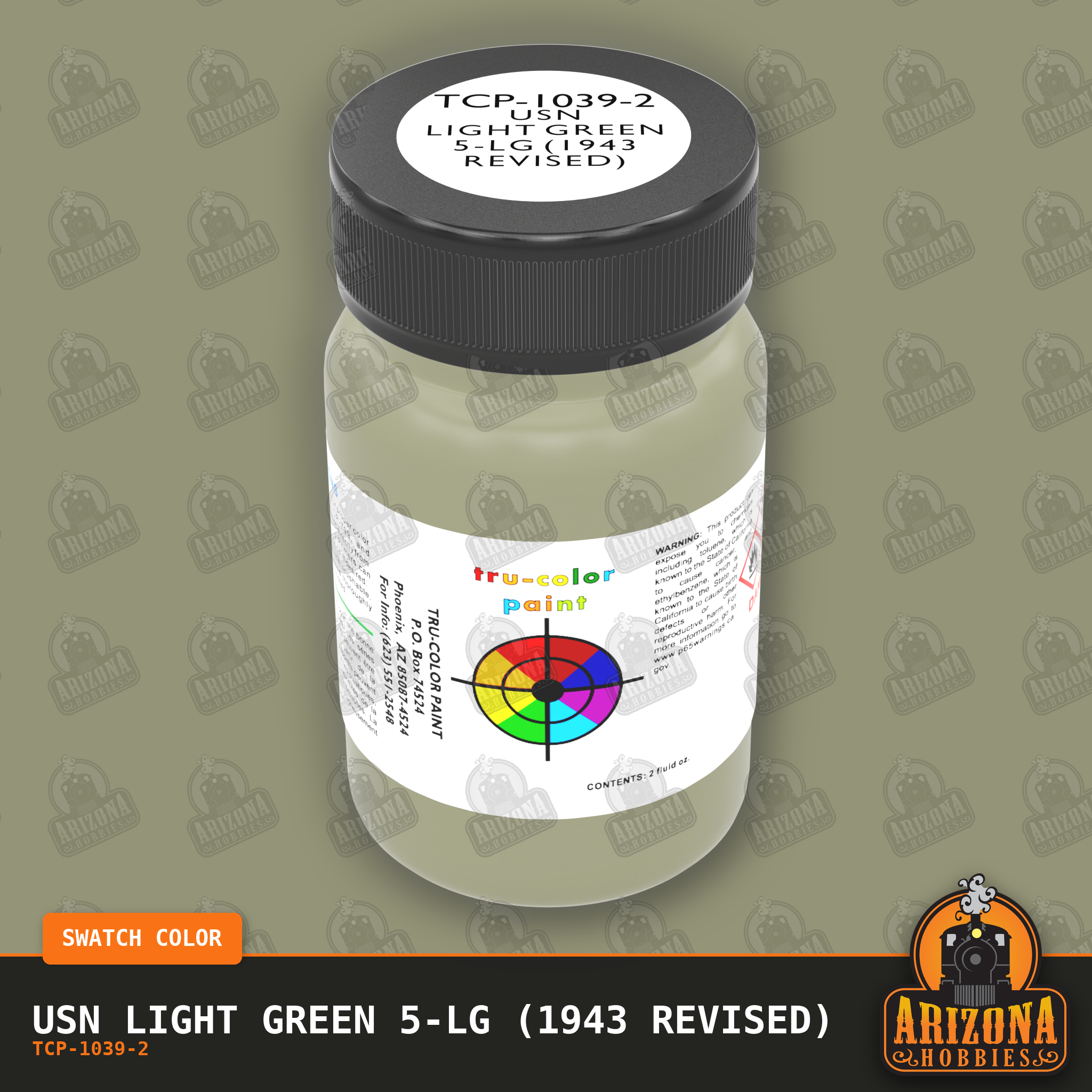 U.S. Navy LIGHT GREEN 5-LG (1943 revised) 2-oz bottle (Air-brush) Tru-Color Paint SPECIAL ORDER ONLY