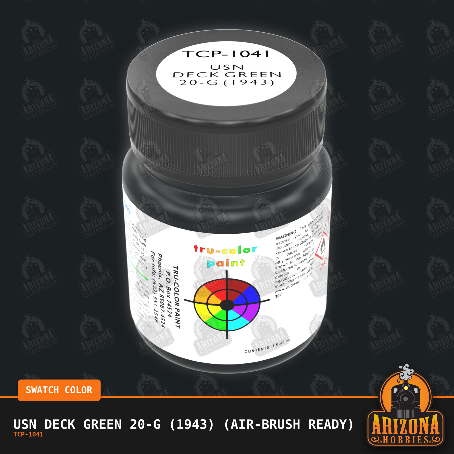 U.S. Navy DECK GREEN 20-G (1943) 1-oz bottle (Air-brush) Tru-Color Paint