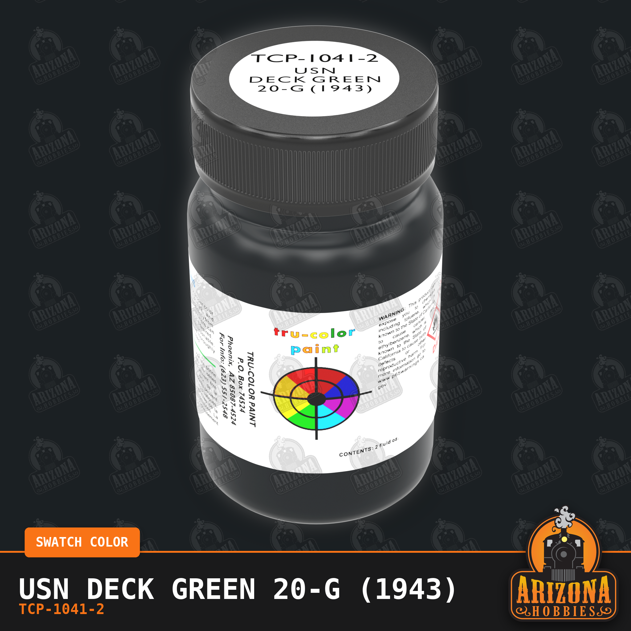 U.S. Navy DECK GREEN 20-G (1943) 2-oz bottle (Air-brush) Tru-Color Paint SPECIAL ORDER ONLY