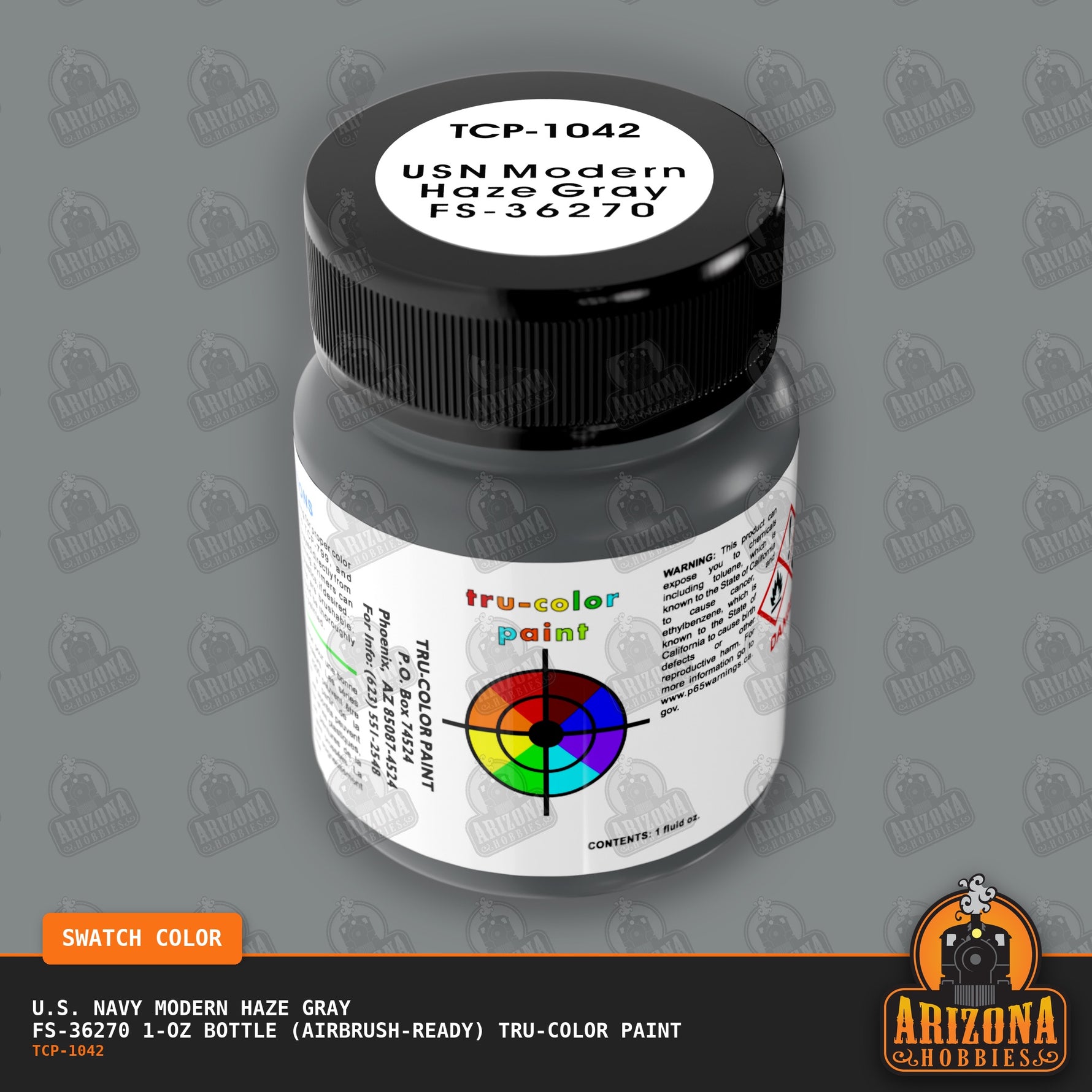 U.S. Navy MODERN HAZE GRAY FS-36270 1-oz bottle (Airbrush-ready) Tru-Color Paint