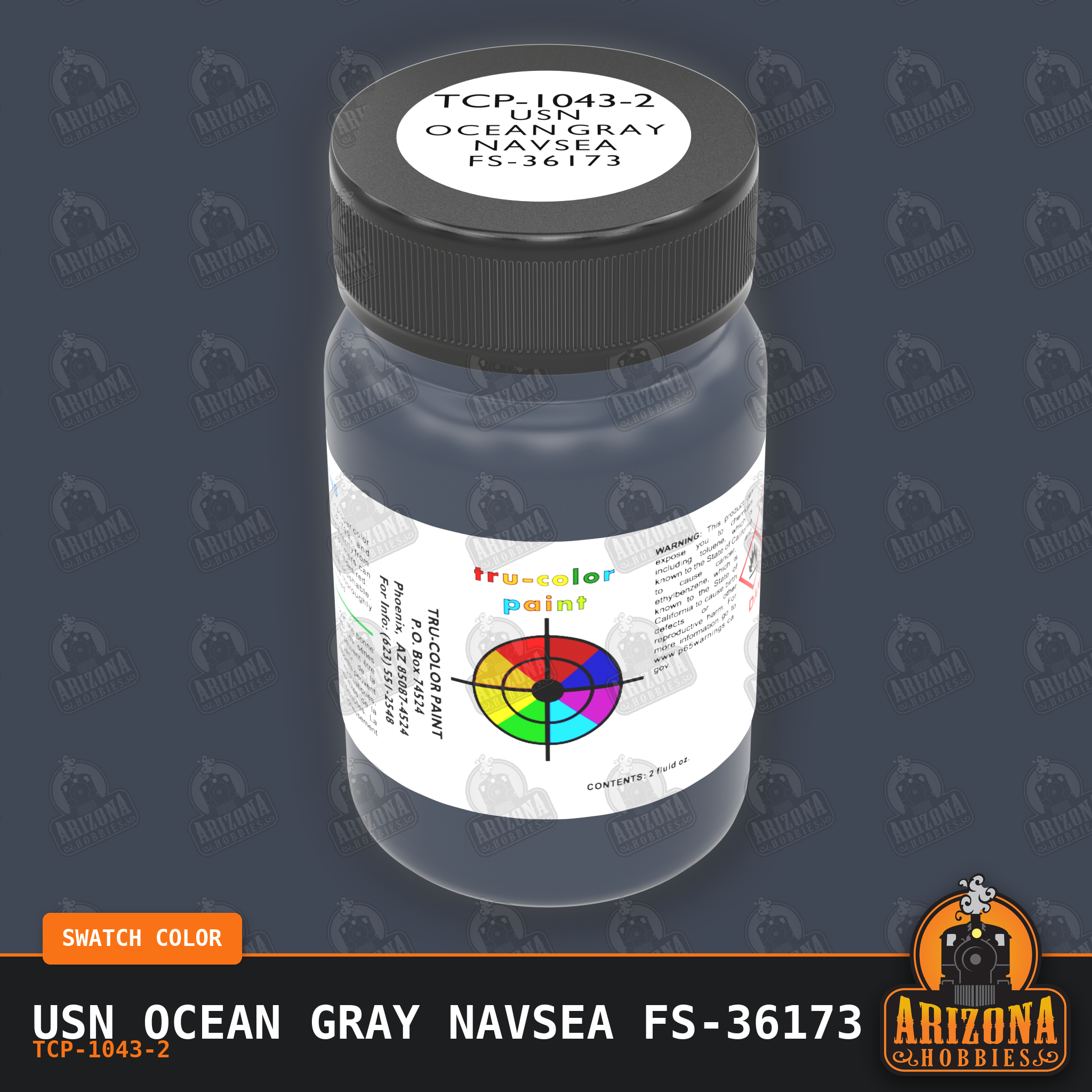 U.S. Navy OCEAN GRAY NAVSEA FS-36173 2-oz bottle (Air-brush) Tru-Color Paint SPECIAL ORDER ONLY