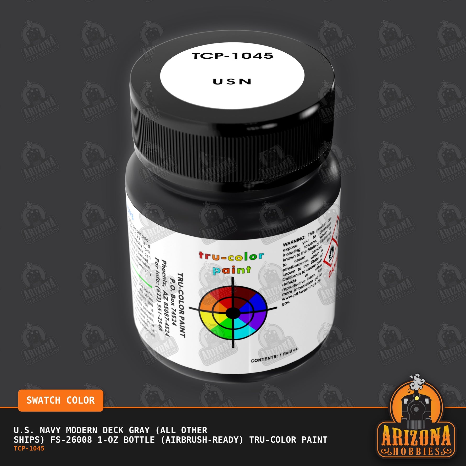 U.S. Navy MODERN DECK GRAY (all other ships) FS-26008 1-oz bottle (Airbrush-ready) Tru-Color Paint