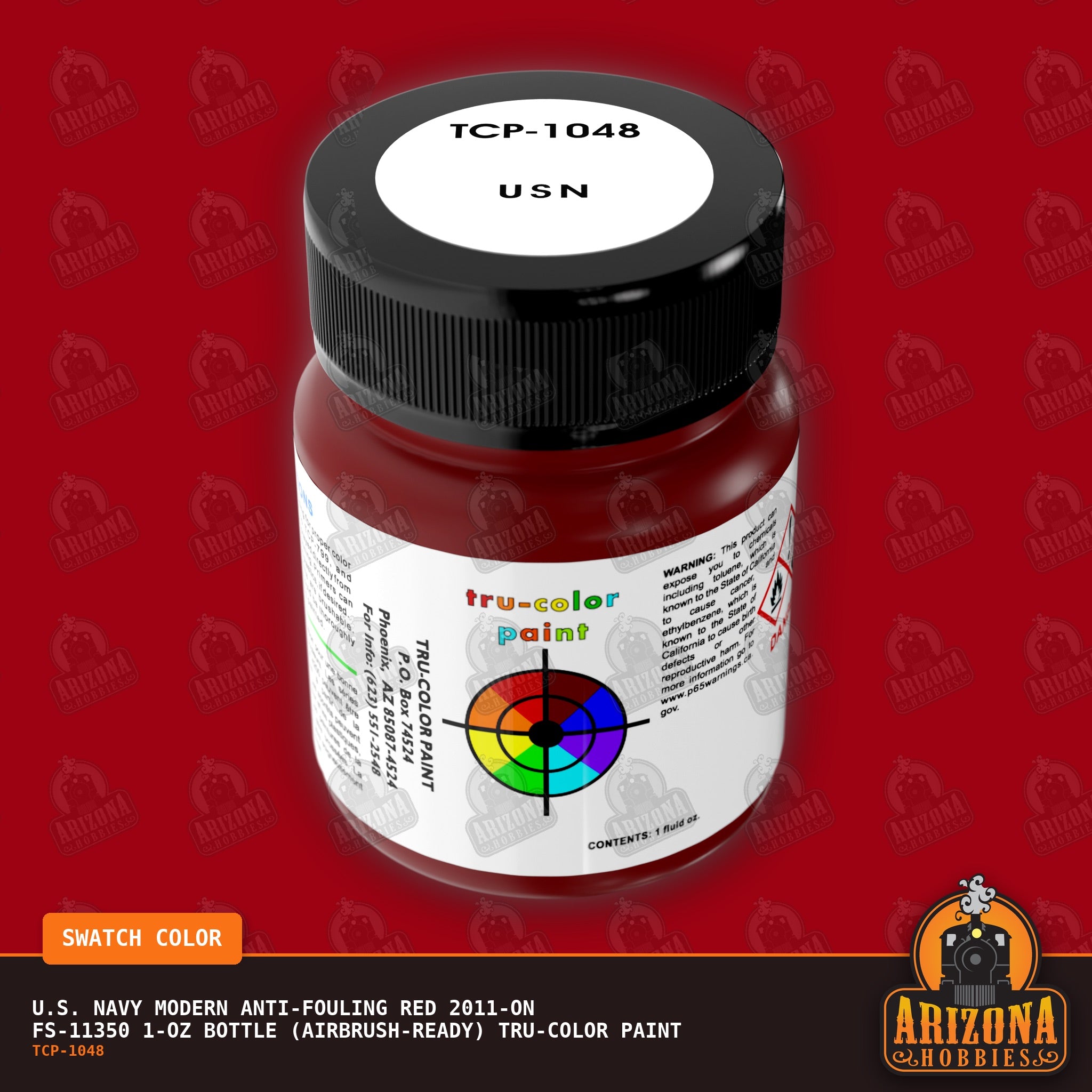 U.S. Navy Modern ANTI-FOULING RED 2011-on FS-11350 1-oz bottle (Airbrush-ready) Tru-Color Paint
